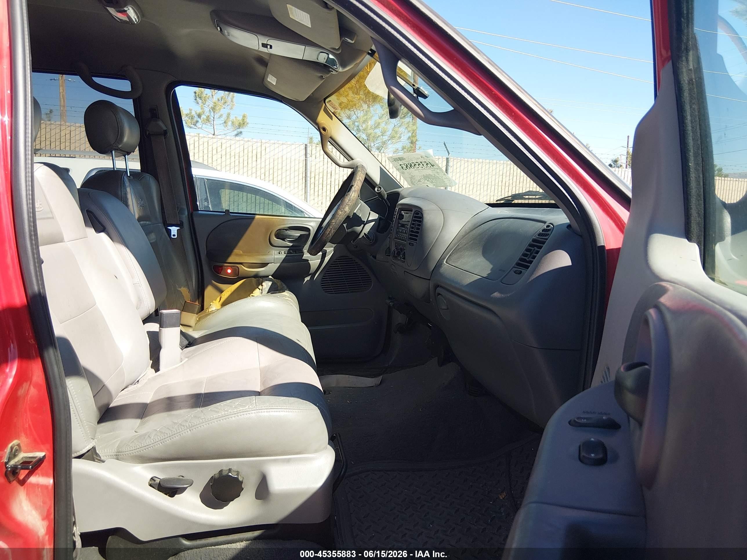 2001 Ford F-150 King Ranch Edition/lariat/xlt Red vin: 1FTRW08L61KB56778