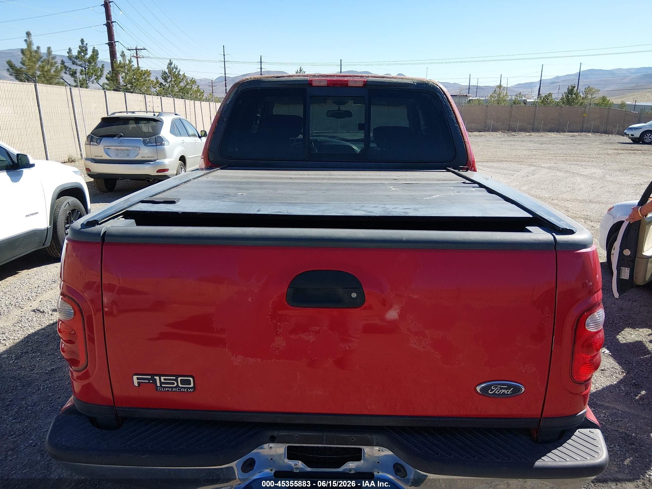 2001 Ford F-150 King Ranch Edition/lariat/xlt Red vin: 1FTRW08L61KB56778