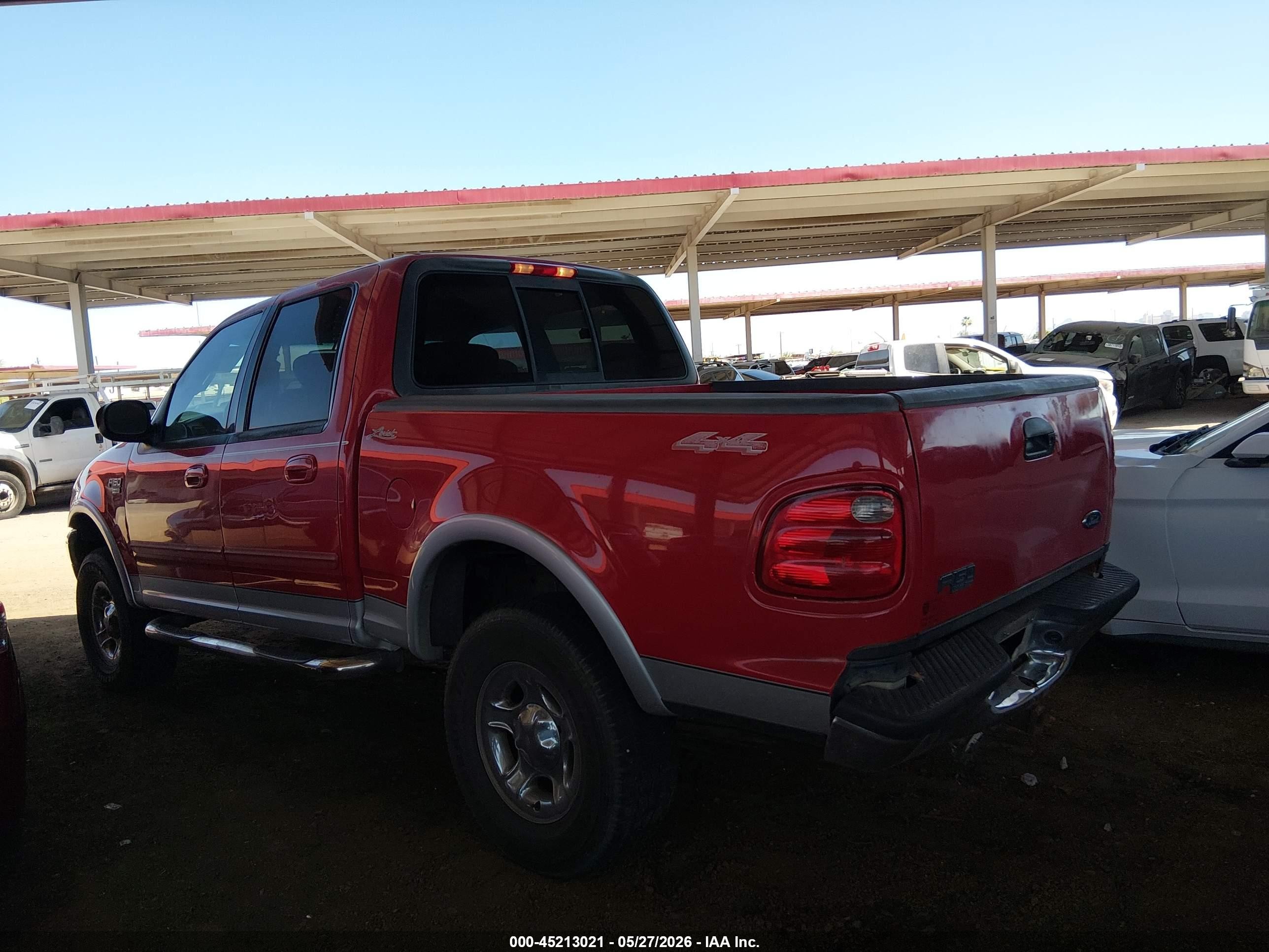 2001 Ford F-150 King Ranch Edition/lariat/xlt Red vin: 1FTRW08L61KC48912