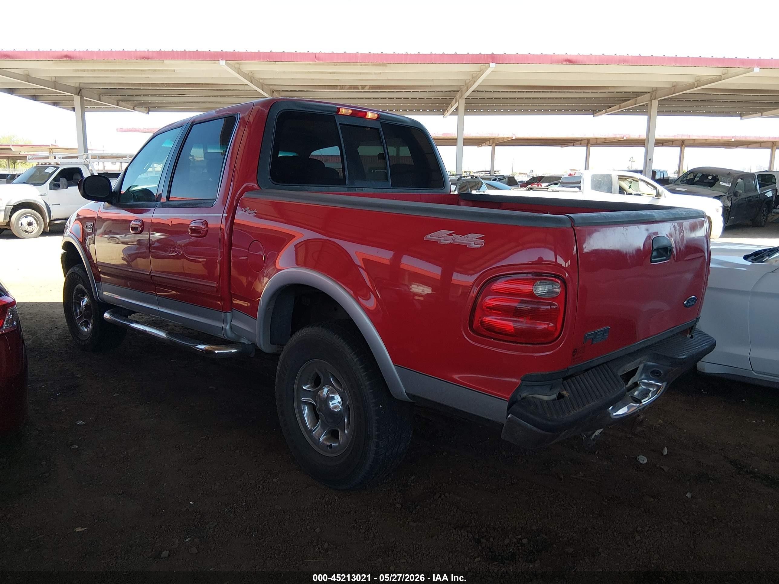 2001 Ford F-150 King Ranch Edition/lariat/xlt Red vin: 1FTRW08L61KC48912