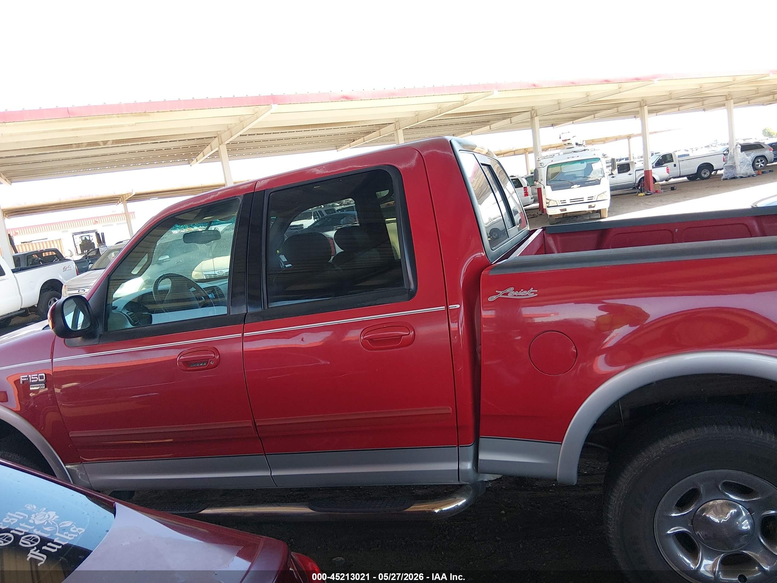 2001 Ford F-150 King Ranch Edition/lariat/xlt Red vin: 1FTRW08L61KC48912