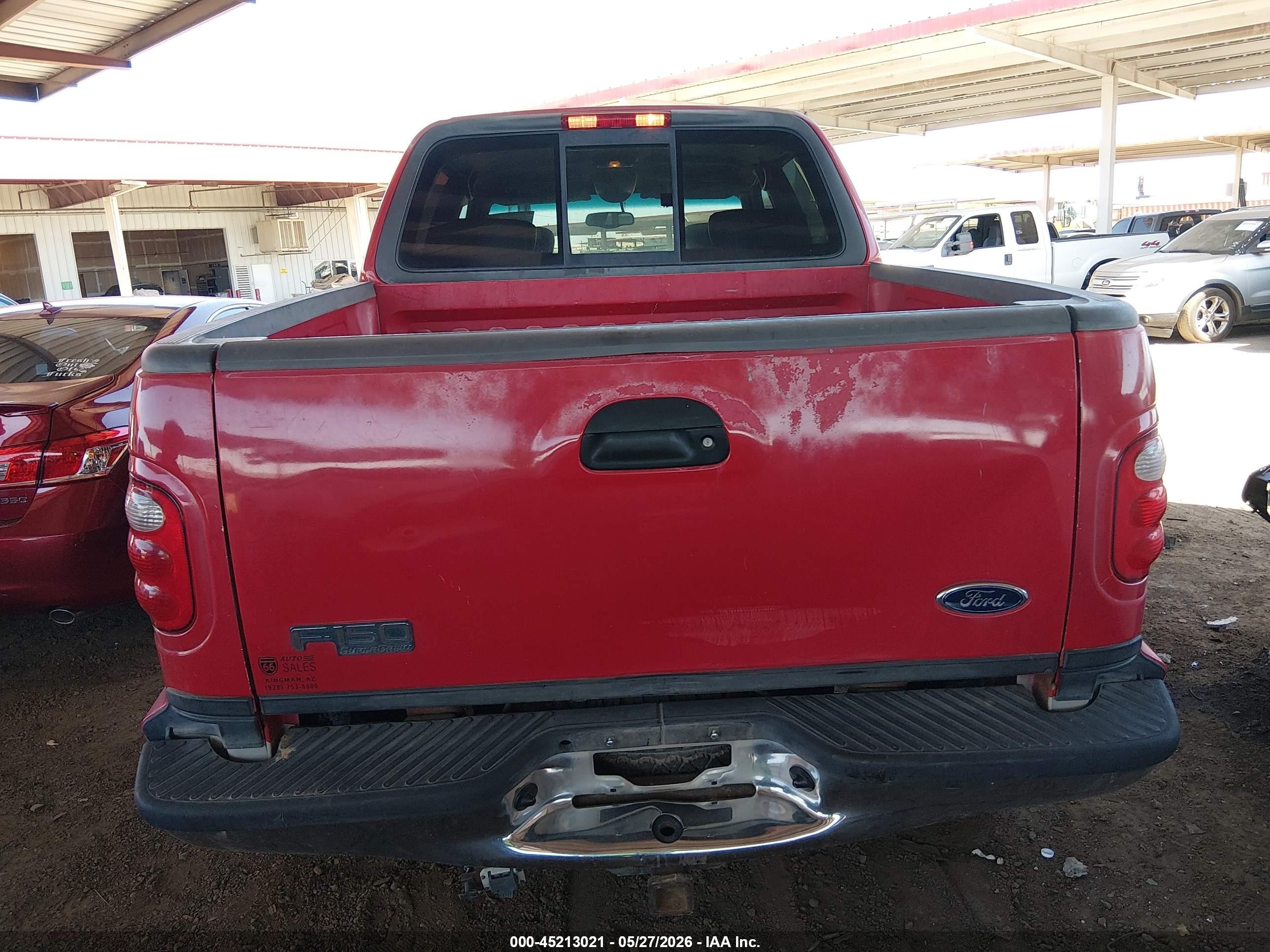 2001 Ford F-150 King Ranch Edition/lariat/xlt Red vin: 1FTRW08L61KC48912