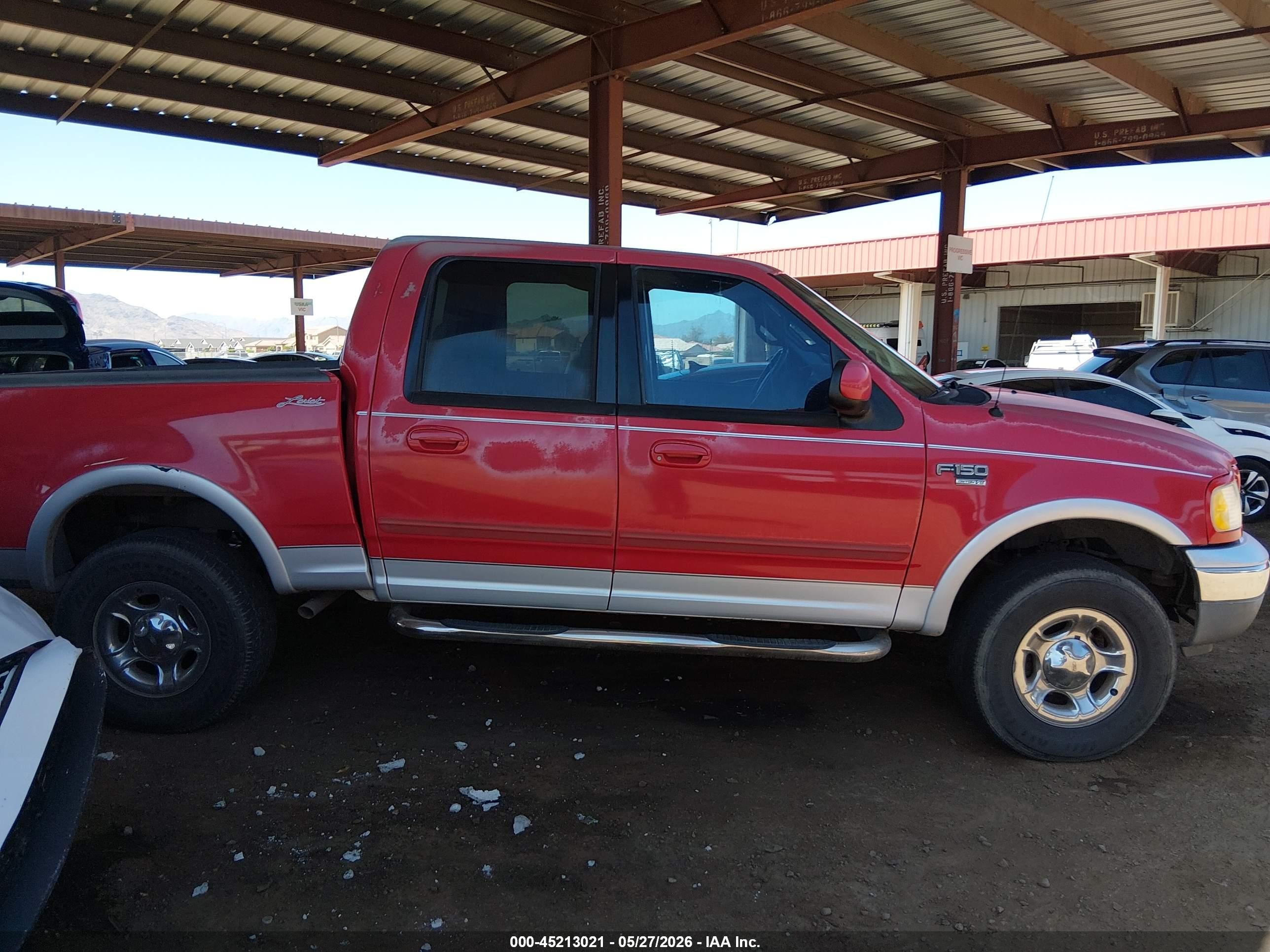 2001 Ford F-150 King Ranch Edition/lariat/xlt Red vin: 1FTRW08L61KC48912