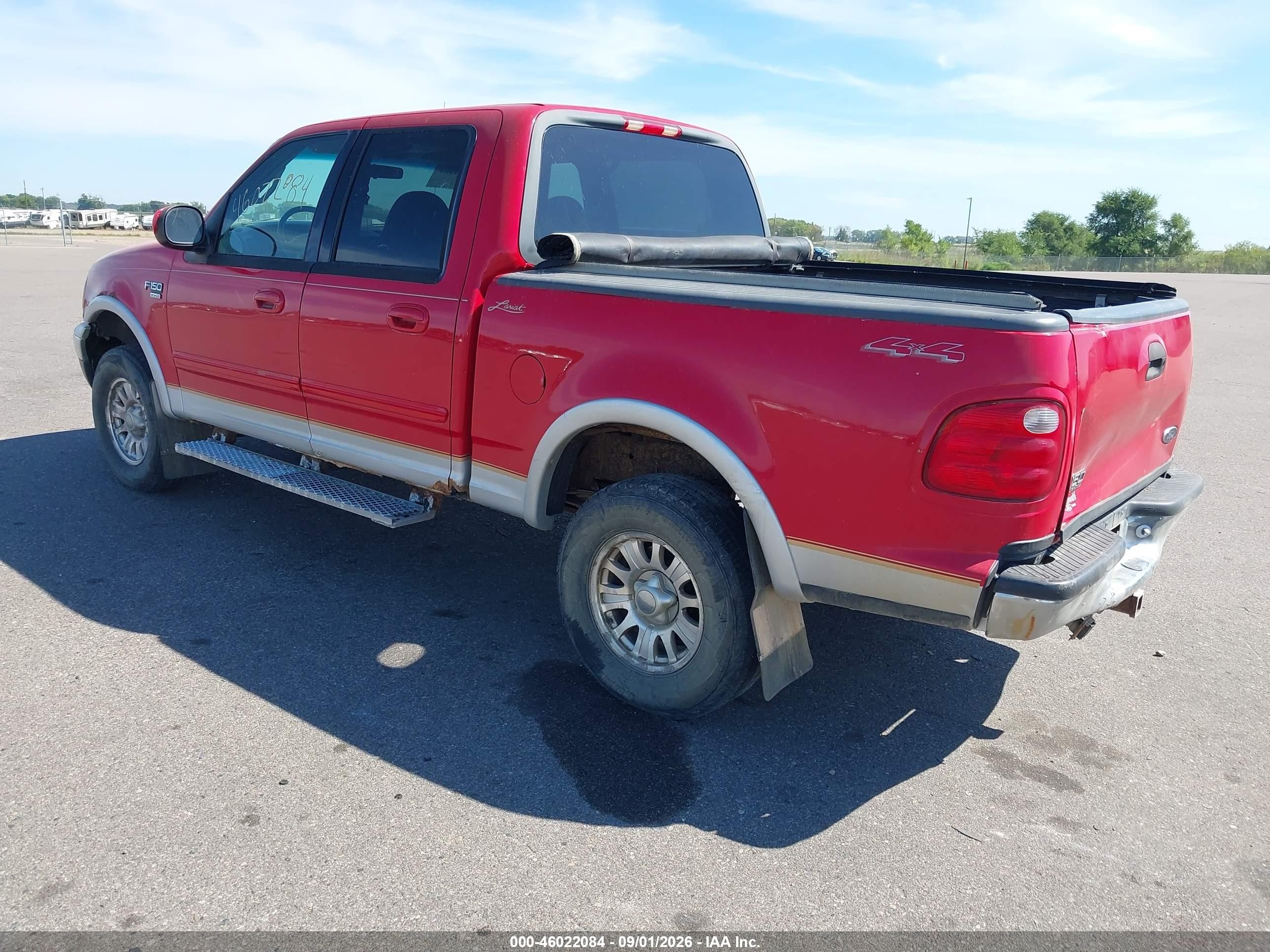2001 Ford F-150 King Ranch Edition/lariat/xlt Красный vin: 1FTRW08L61KD70380