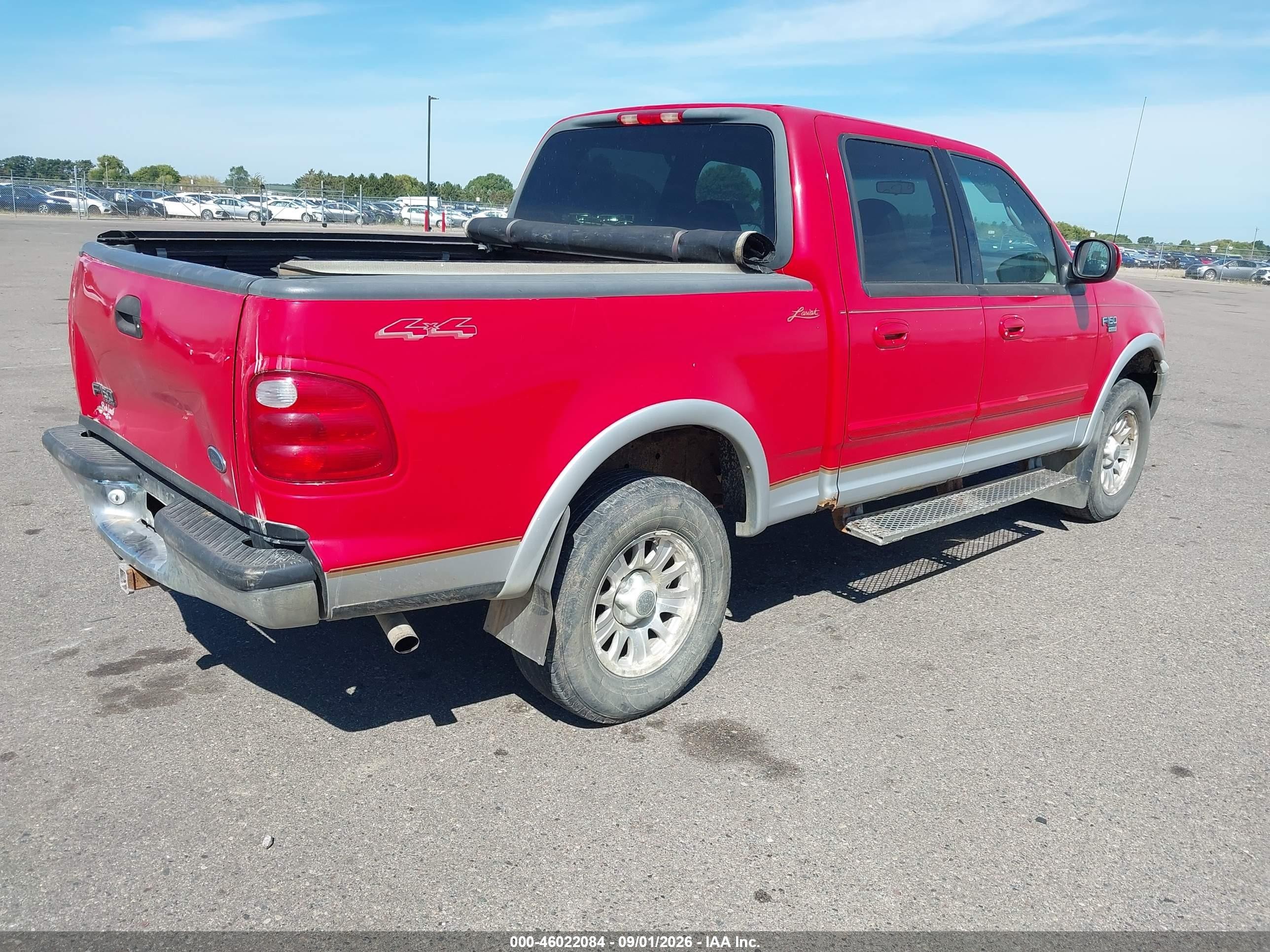 2001 Ford F-150 King Ranch Edition/lariat/xlt Красный vin: 1FTRW08L61KD70380