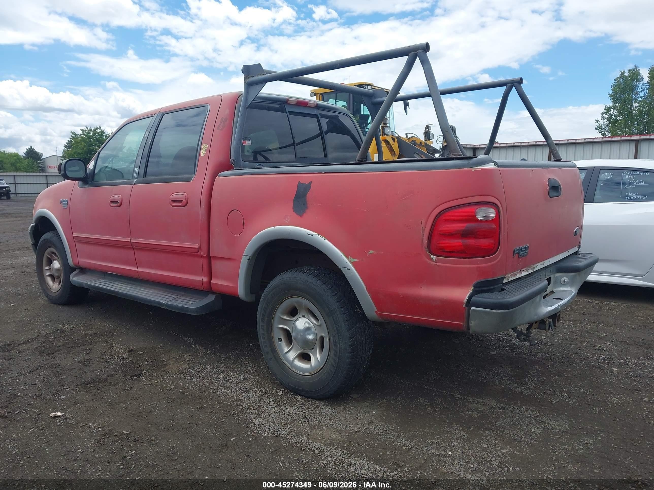 2001 Ford F-150 King Ranch Edition/lariat/xlt Red vin: 1FTRW08L61KD79533