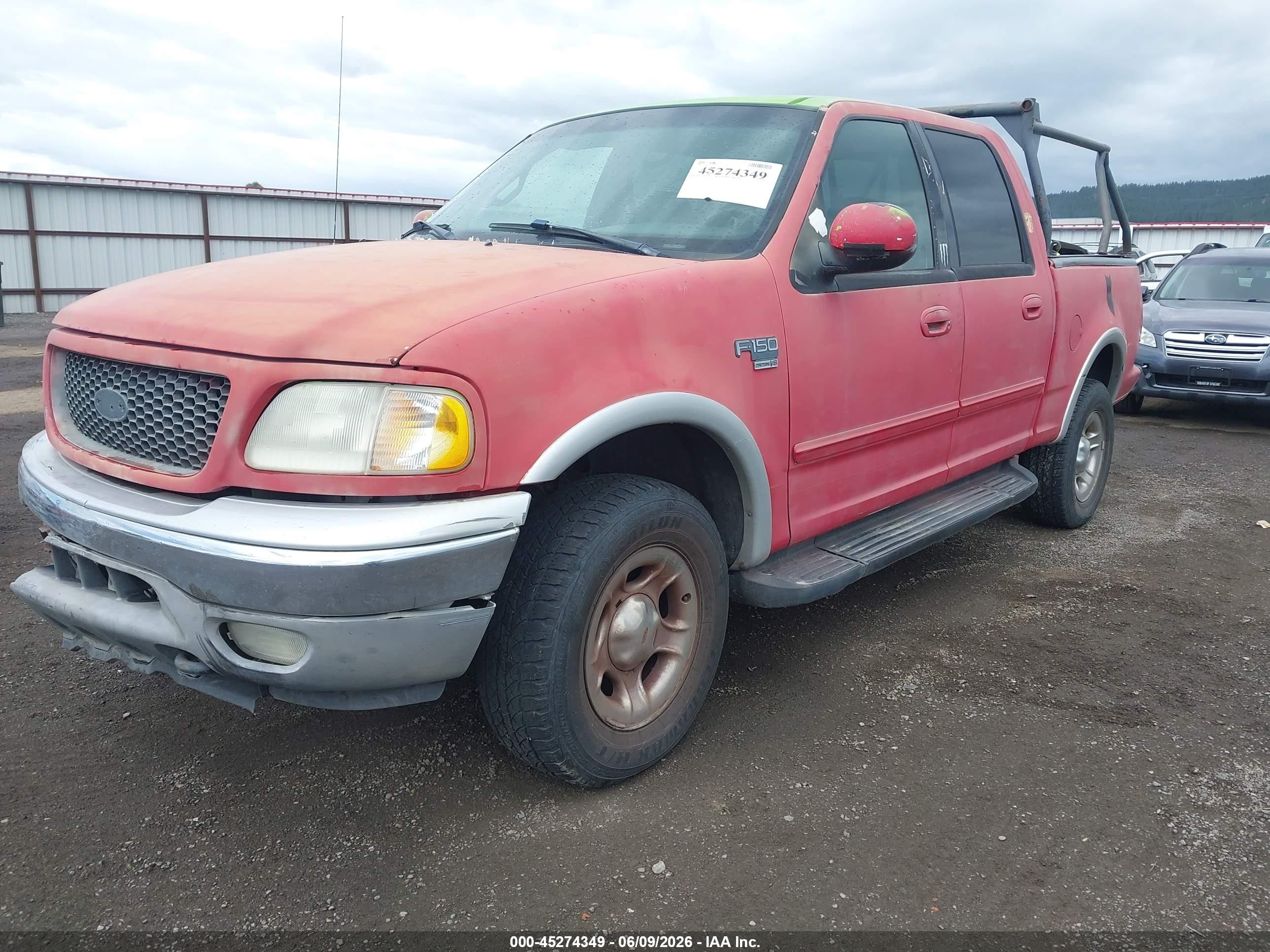 2001 Ford F-150 King Ranch Edition/lariat/xlt Red vin: 1FTRW08L61KD79533