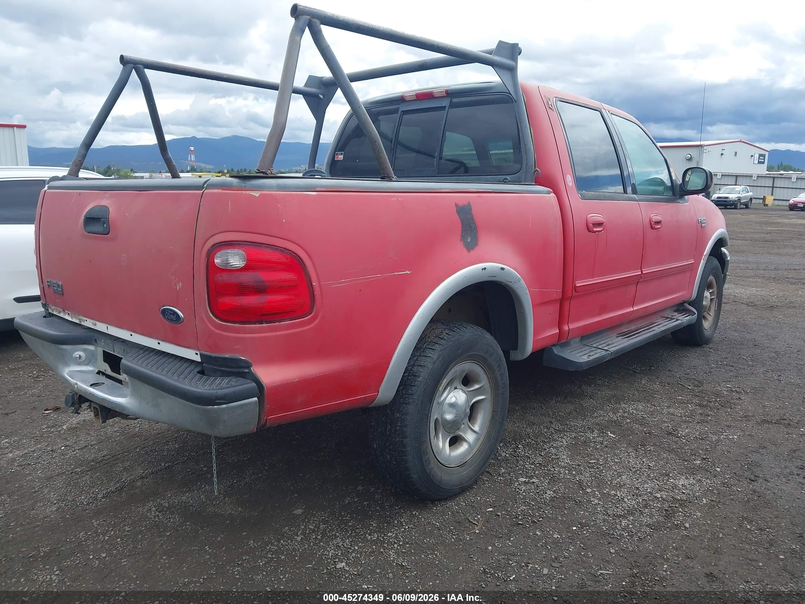 2001 Ford F-150 King Ranch Edition/lariat/xlt Red vin: 1FTRW08L61KD79533