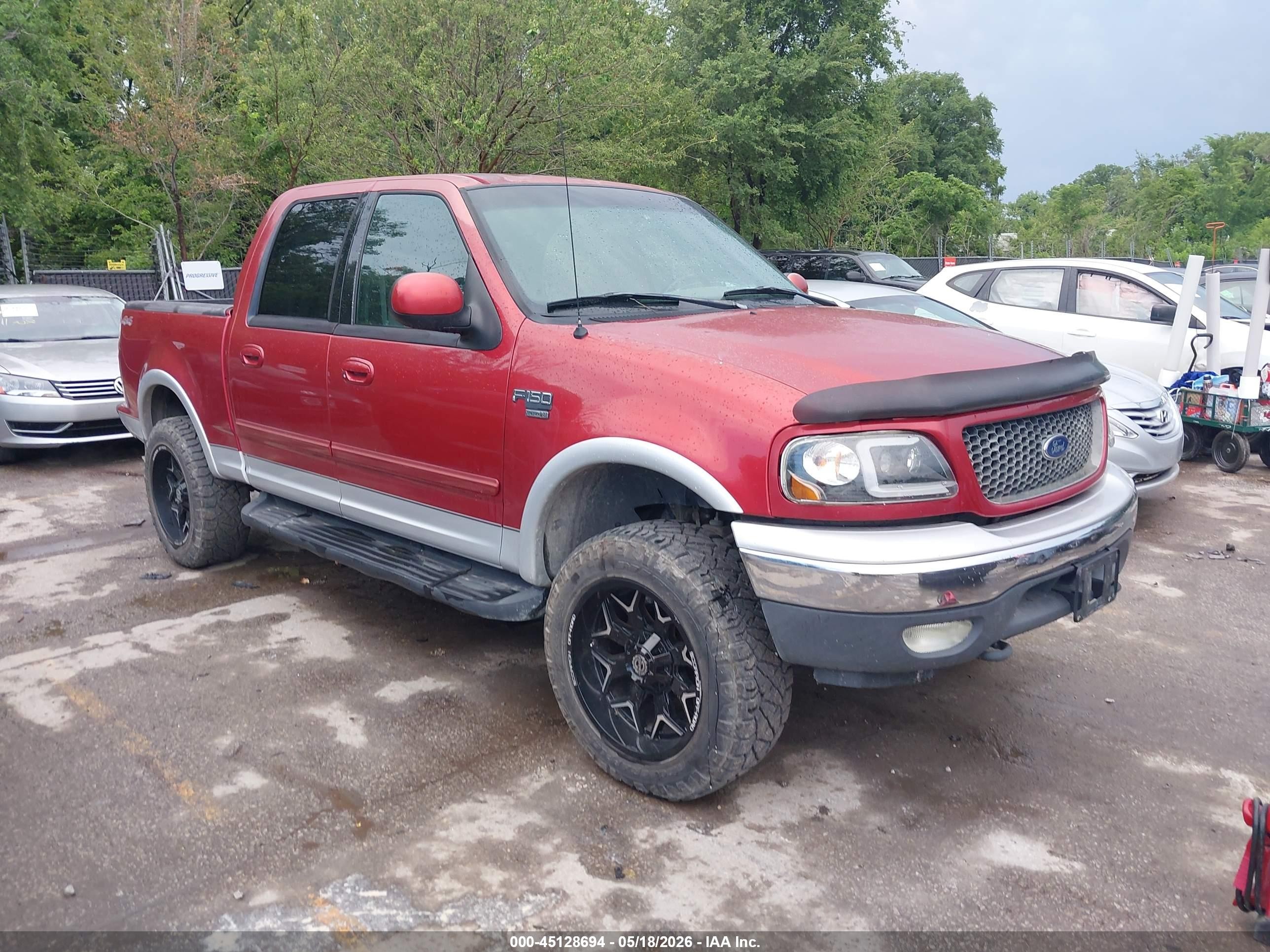 2001 Ford F-150 King Ranch Edition/lariat/xlt Red vin: 1FTRW08L61KE00977