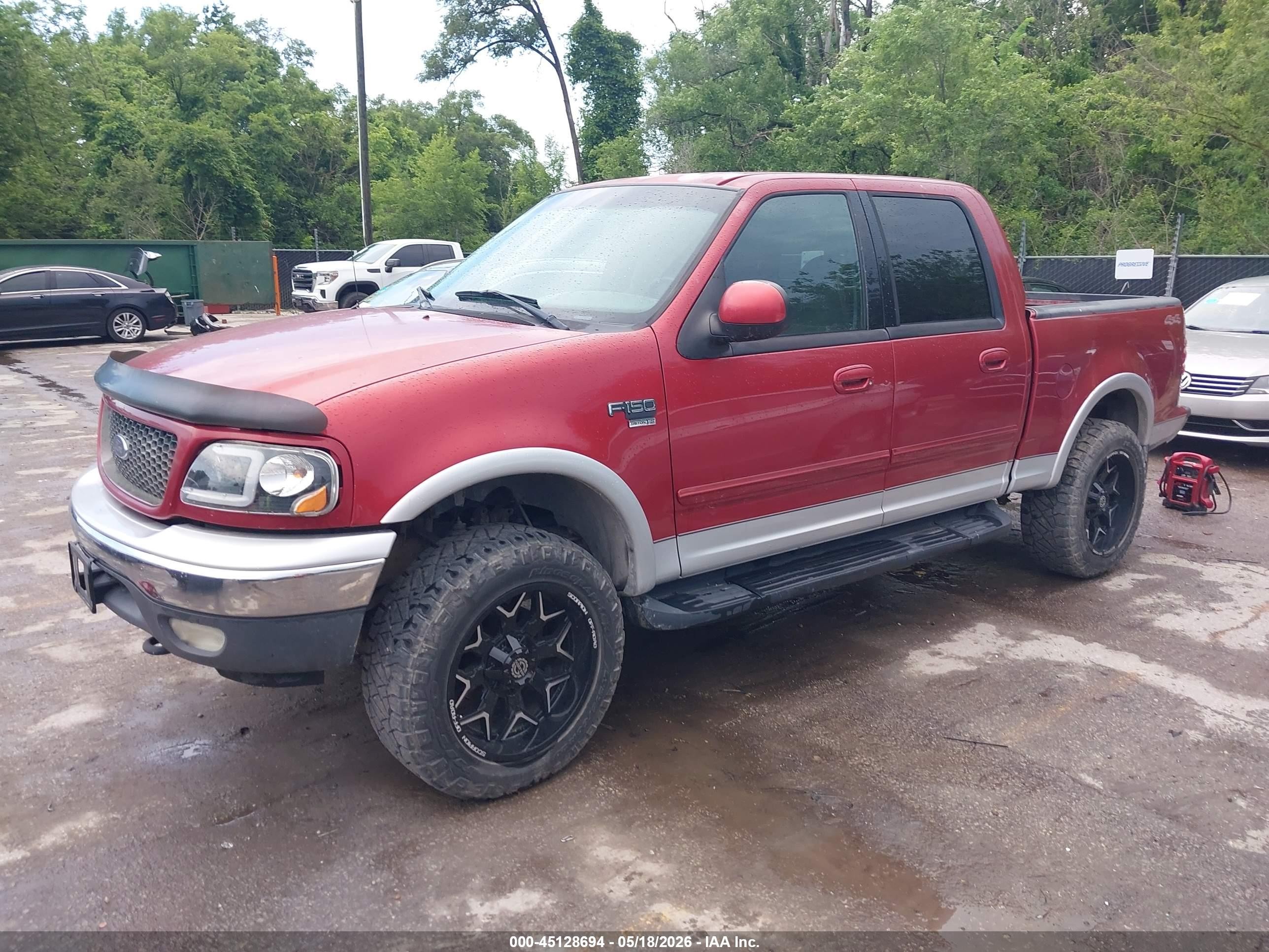 2001 Ford F-150 King Ranch Edition/lariat/xlt Red vin: 1FTRW08L61KE00977