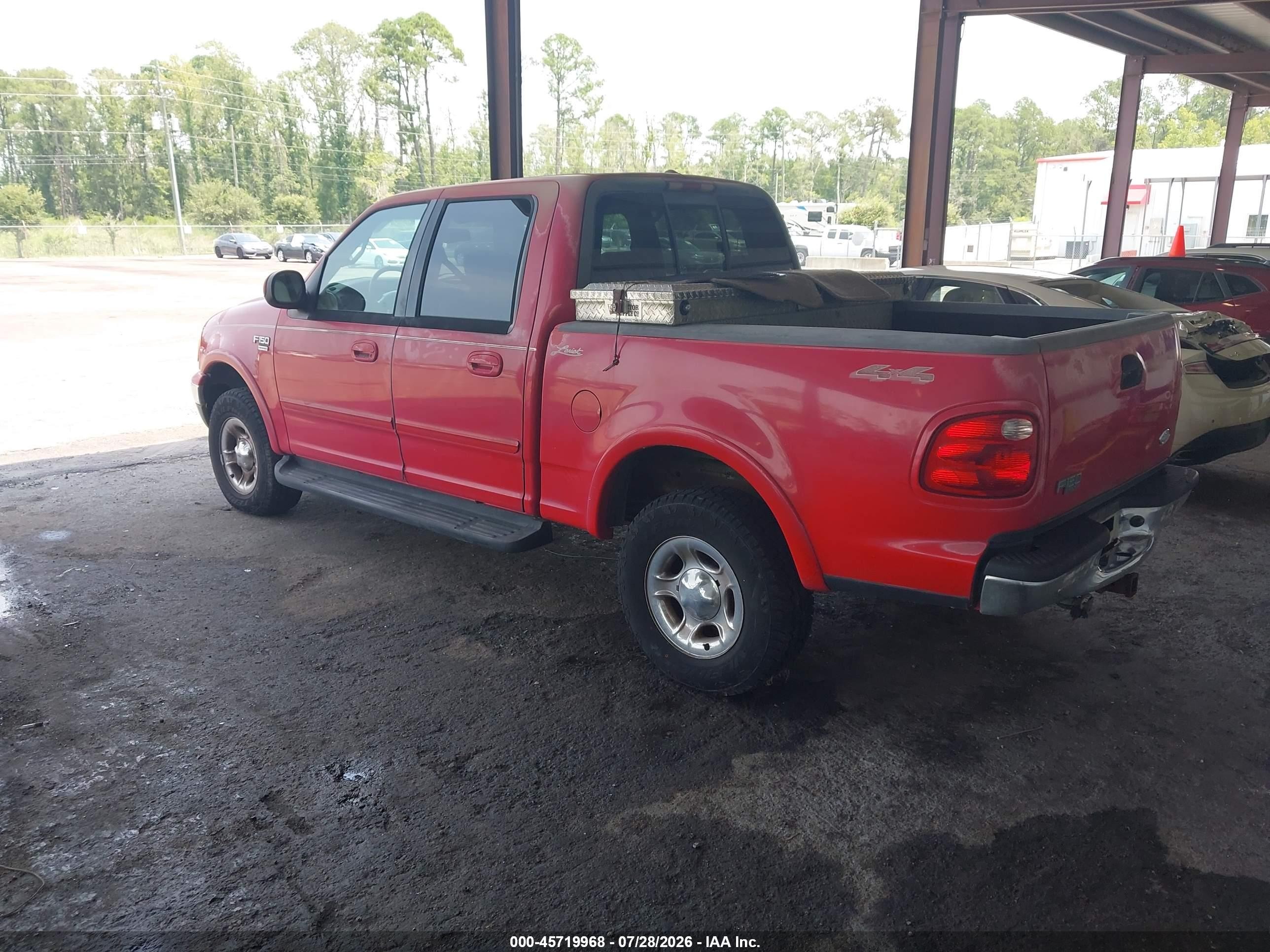 2001 Ford F-150 King Ranch Edition/lariat/xlt Red vin: 1FTRW08L61KF68201