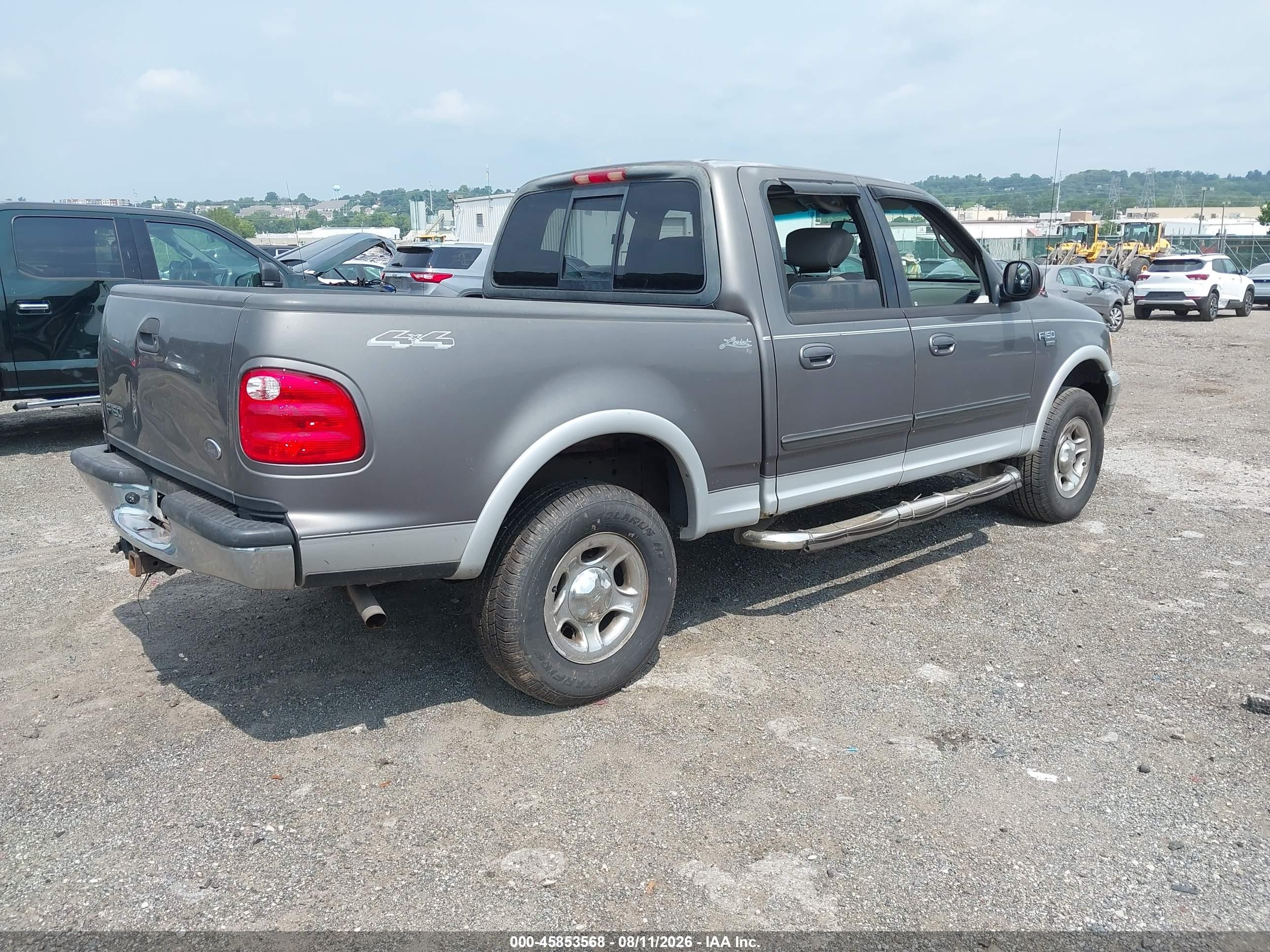 2002 Ford F-150 Lariat/xlt Gray vin: 1FTRW08L62KA99256