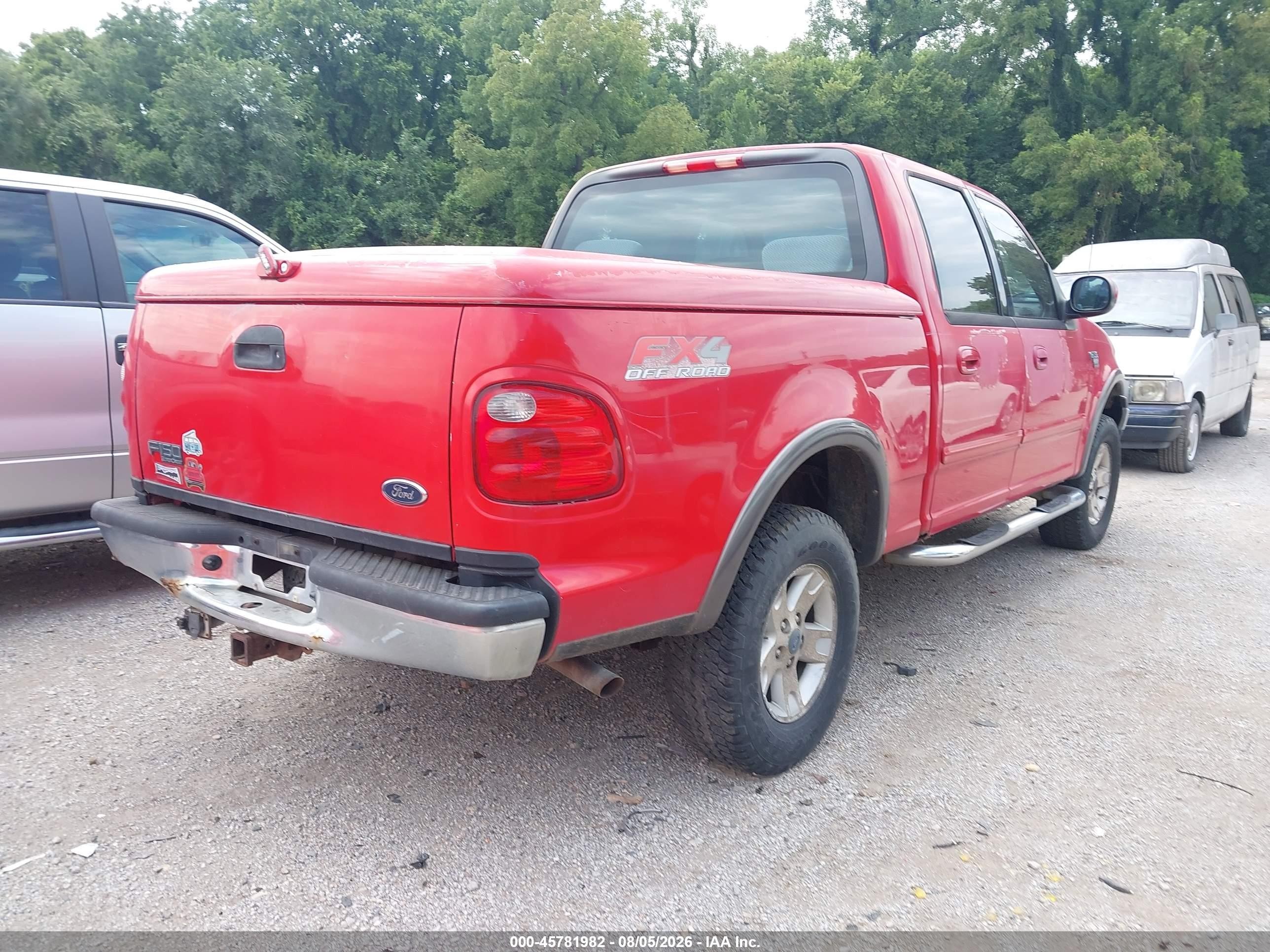 2002 Ford F-150 Lariat/xlt Red vin: 1FTRW08L62KB82511