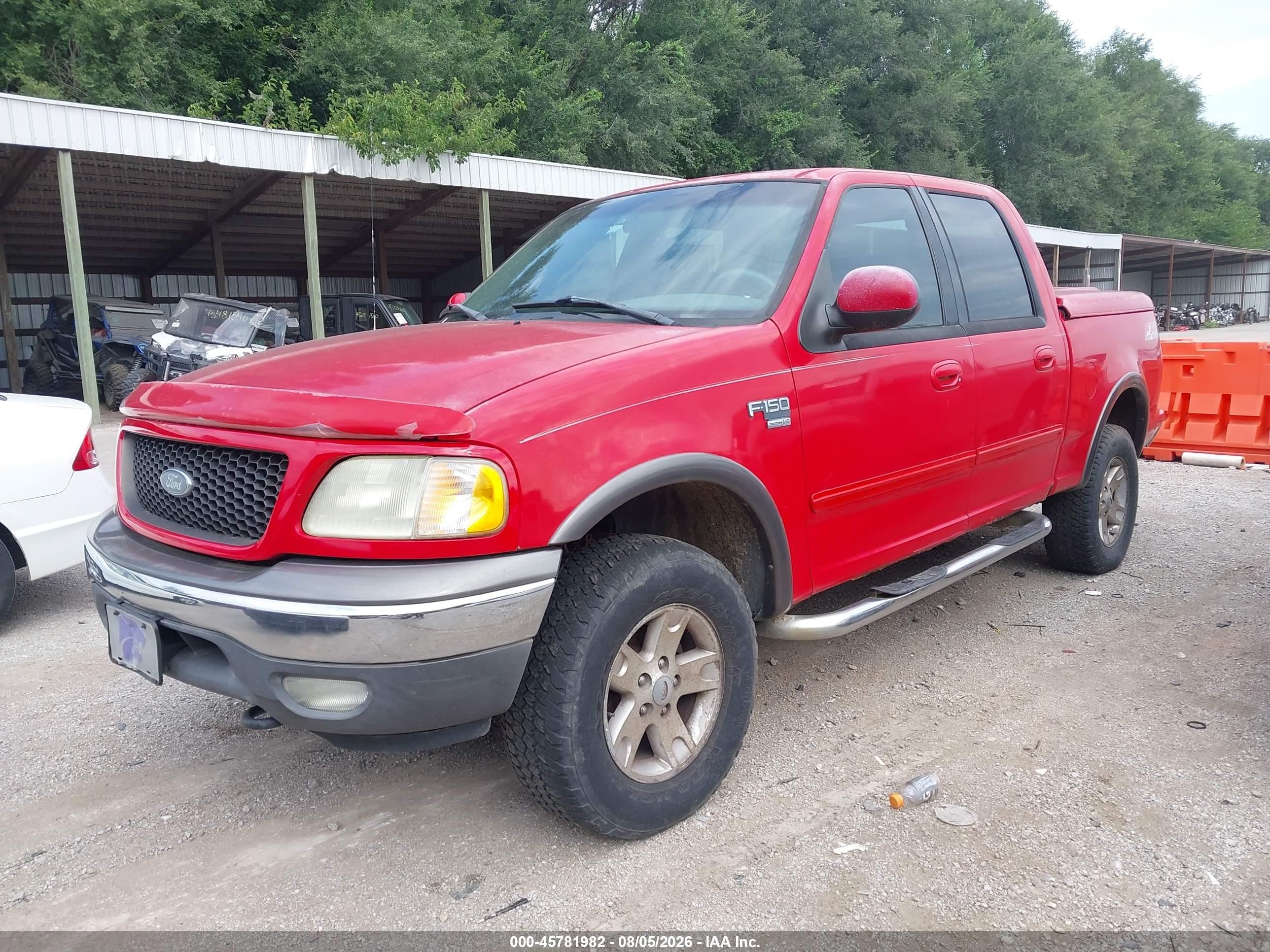 2002 Ford F-150 Lariat/xlt Red vin: 1FTRW08L62KB82511