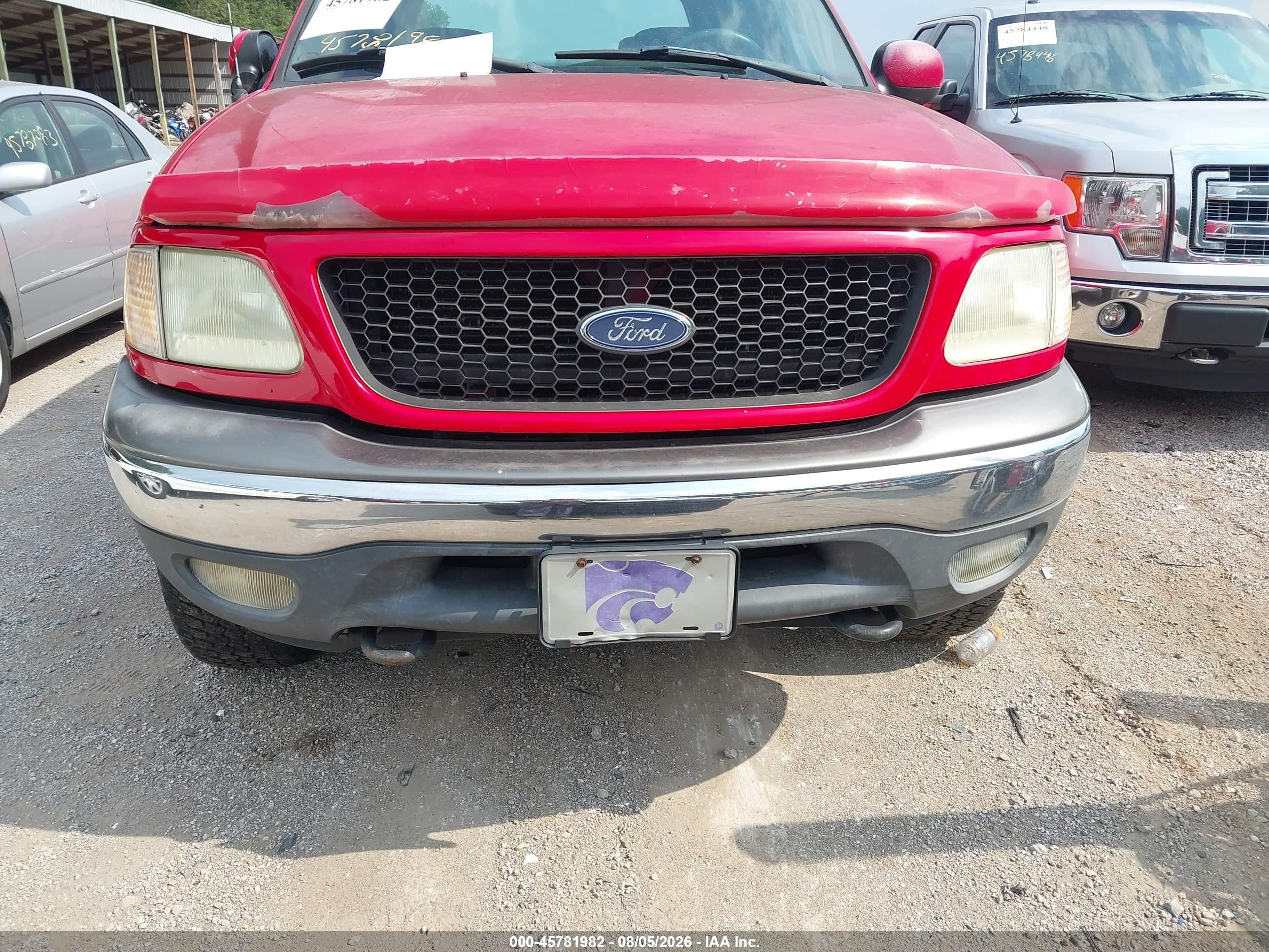 2002 Ford F-150 Lariat/xlt Red vin: 1FTRW08L62KB82511