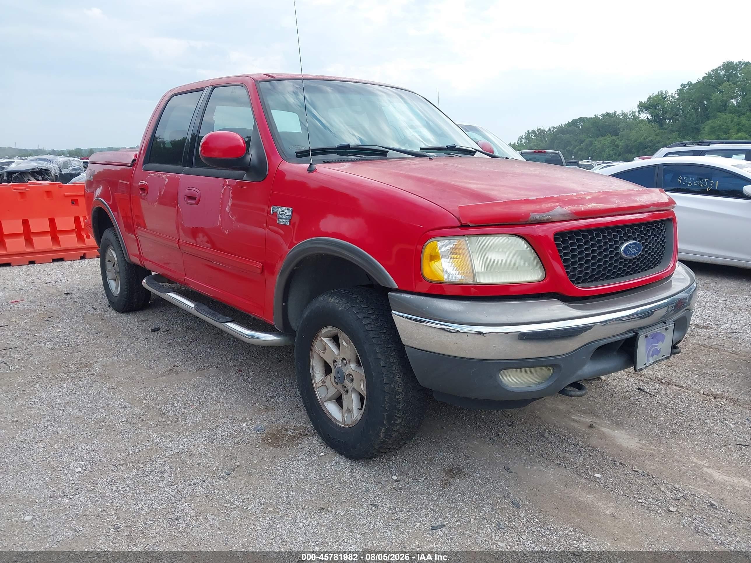 2002 Ford F-150 Lariat/xlt Red vin: 1FTRW08L62KB82511