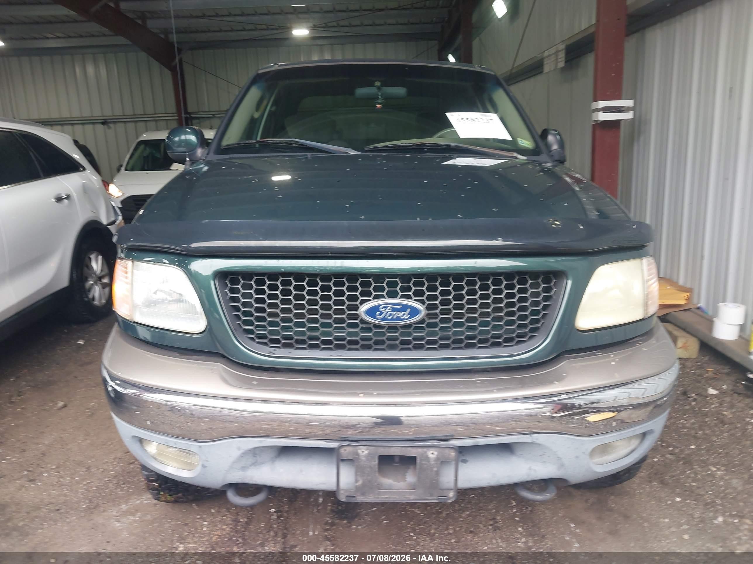 2002 Ford F-150 Lariat/xlt Green vin: 1FTRW08L62KD17423