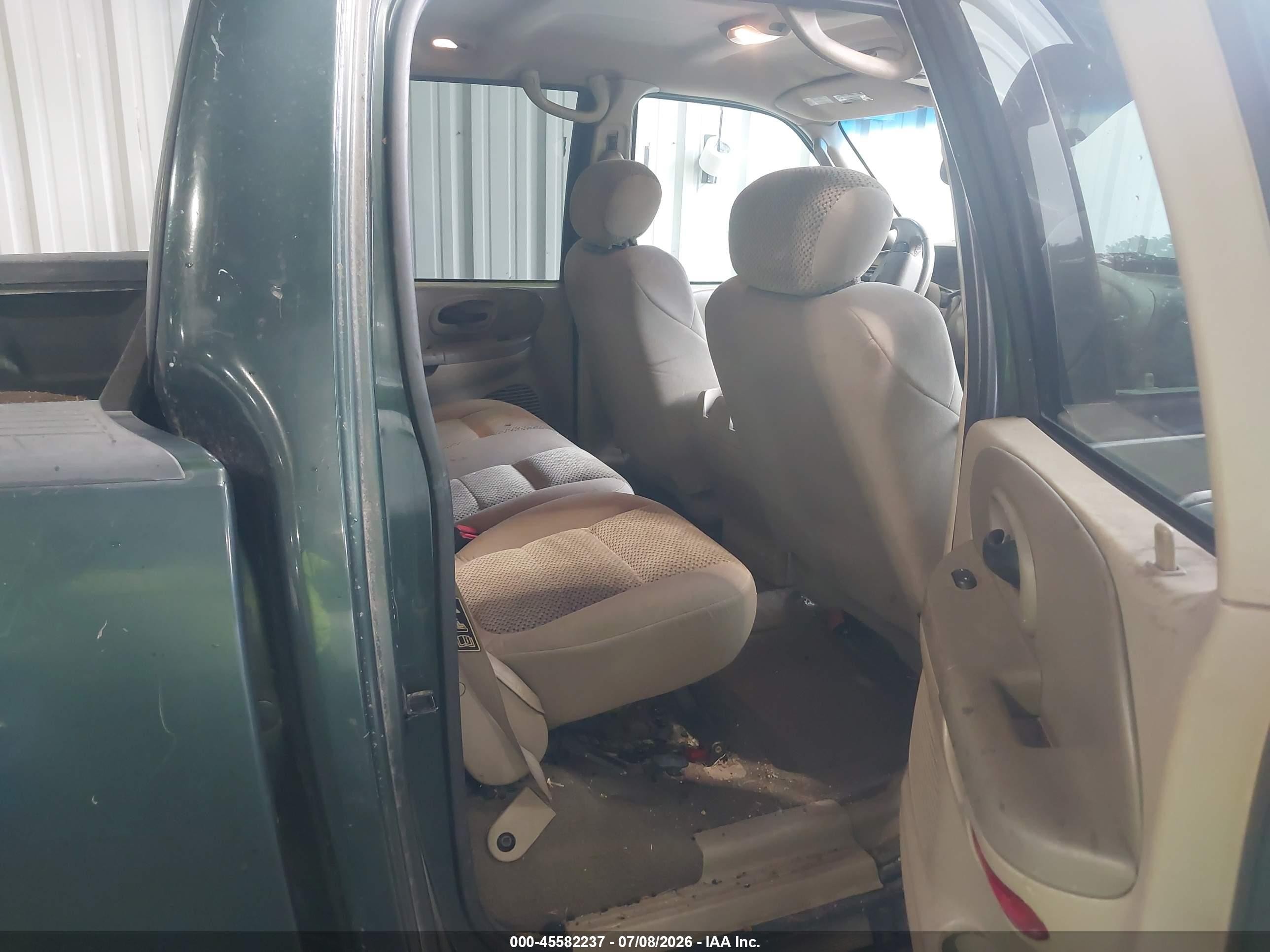 2002 Ford F-150 Lariat/xlt Green vin: 1FTRW08L62KD17423