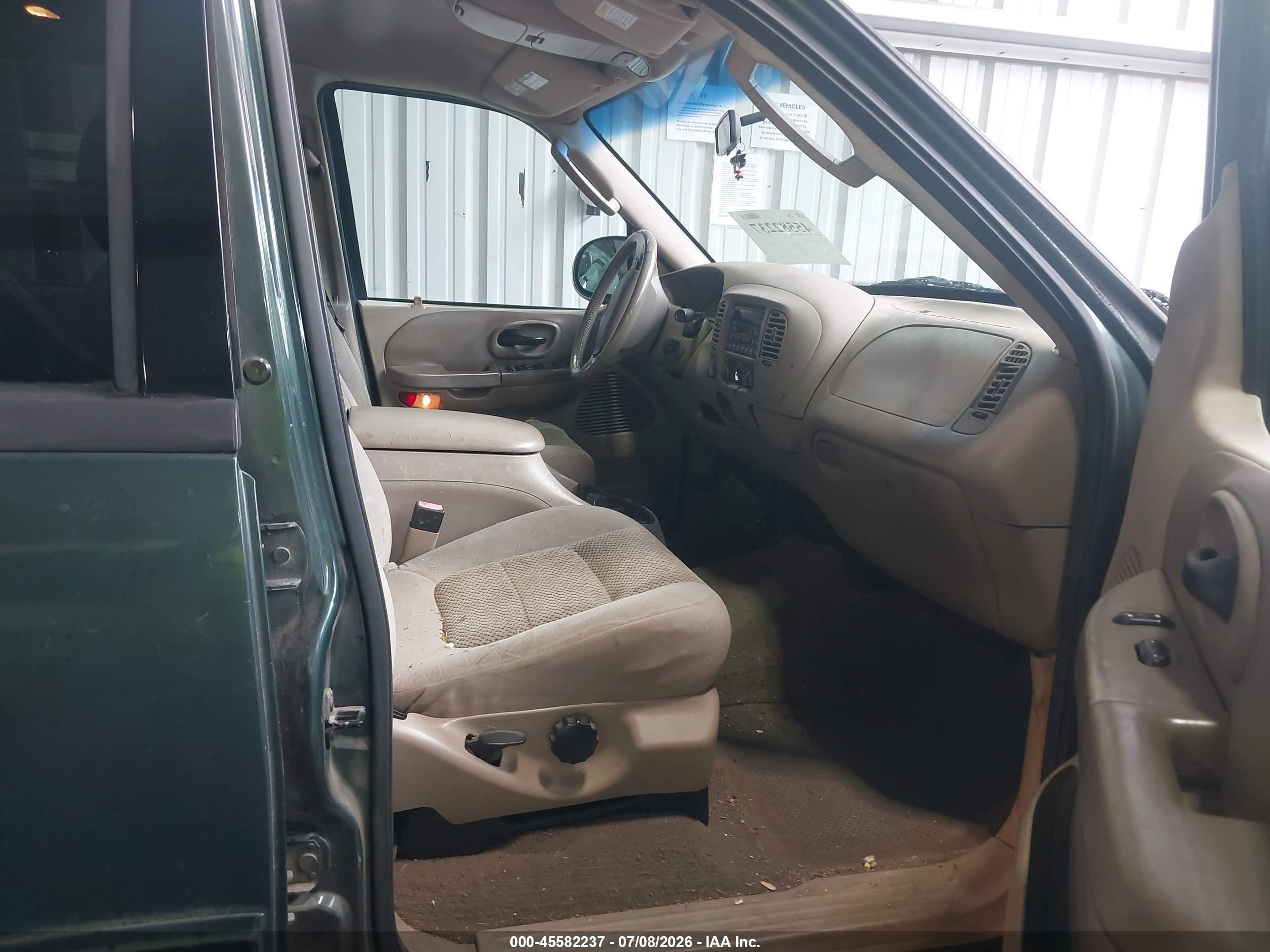 2002 Ford F-150 Lariat/xlt Green vin: 1FTRW08L62KD17423