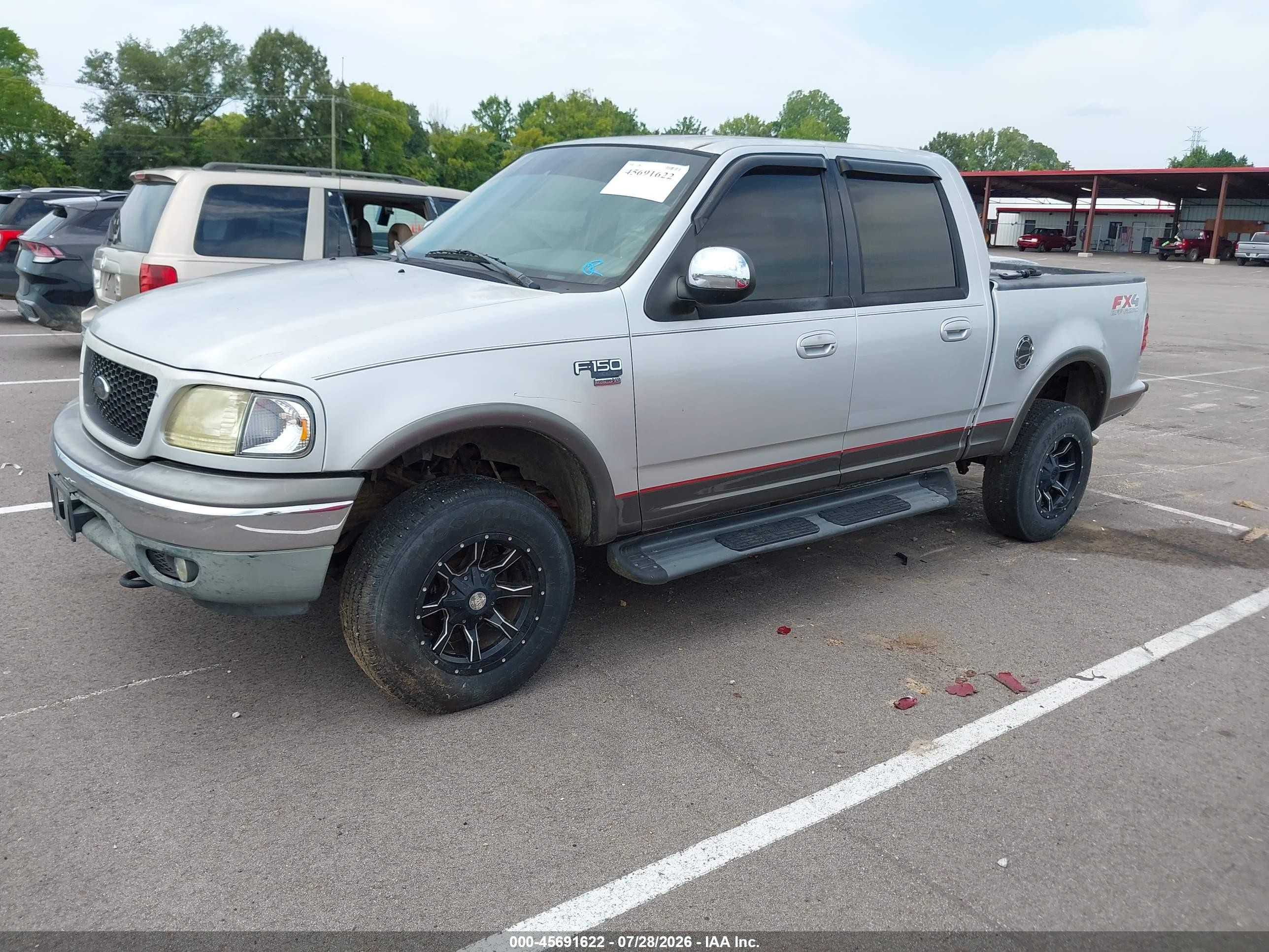 2002 Ford F-150 Lariat/xlt Silver vin: 1FTRW08L62KD17924
