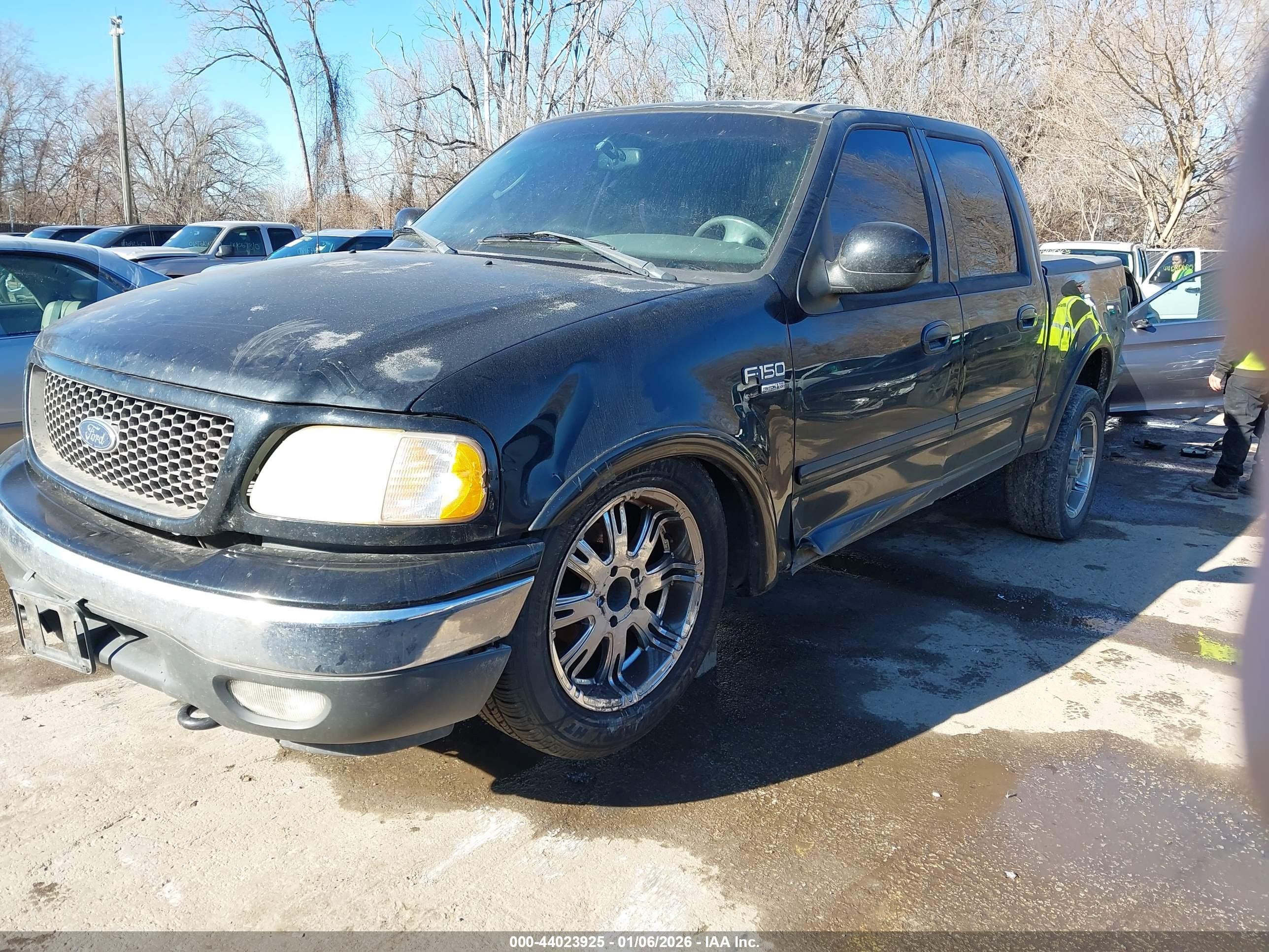 2002 Ford F-150 Lariat/xlt Black vin: 1FTRW08L62KD36862