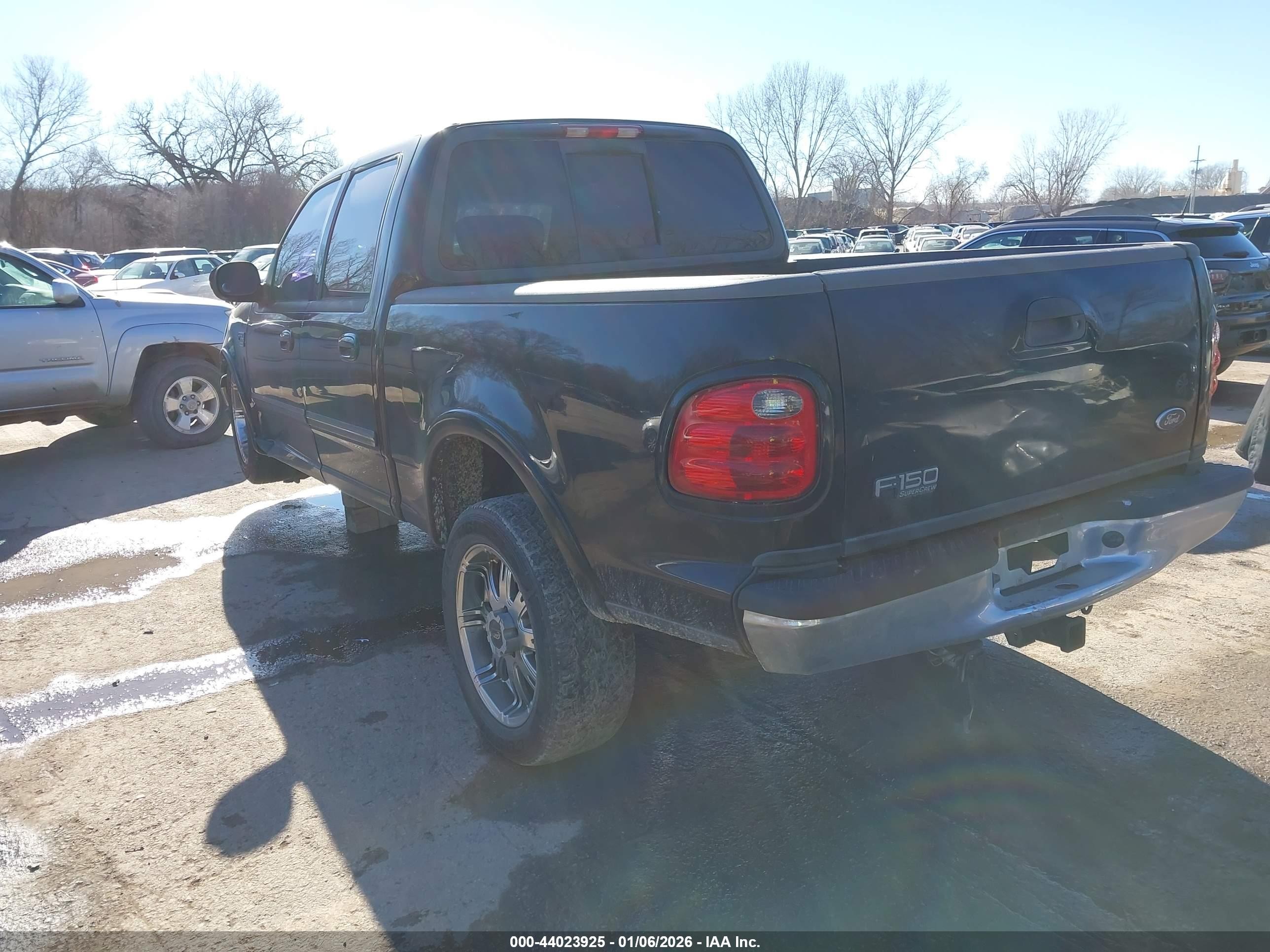 2002 Ford F-150 Lariat/xlt Black vin: 1FTRW08L62KD36862