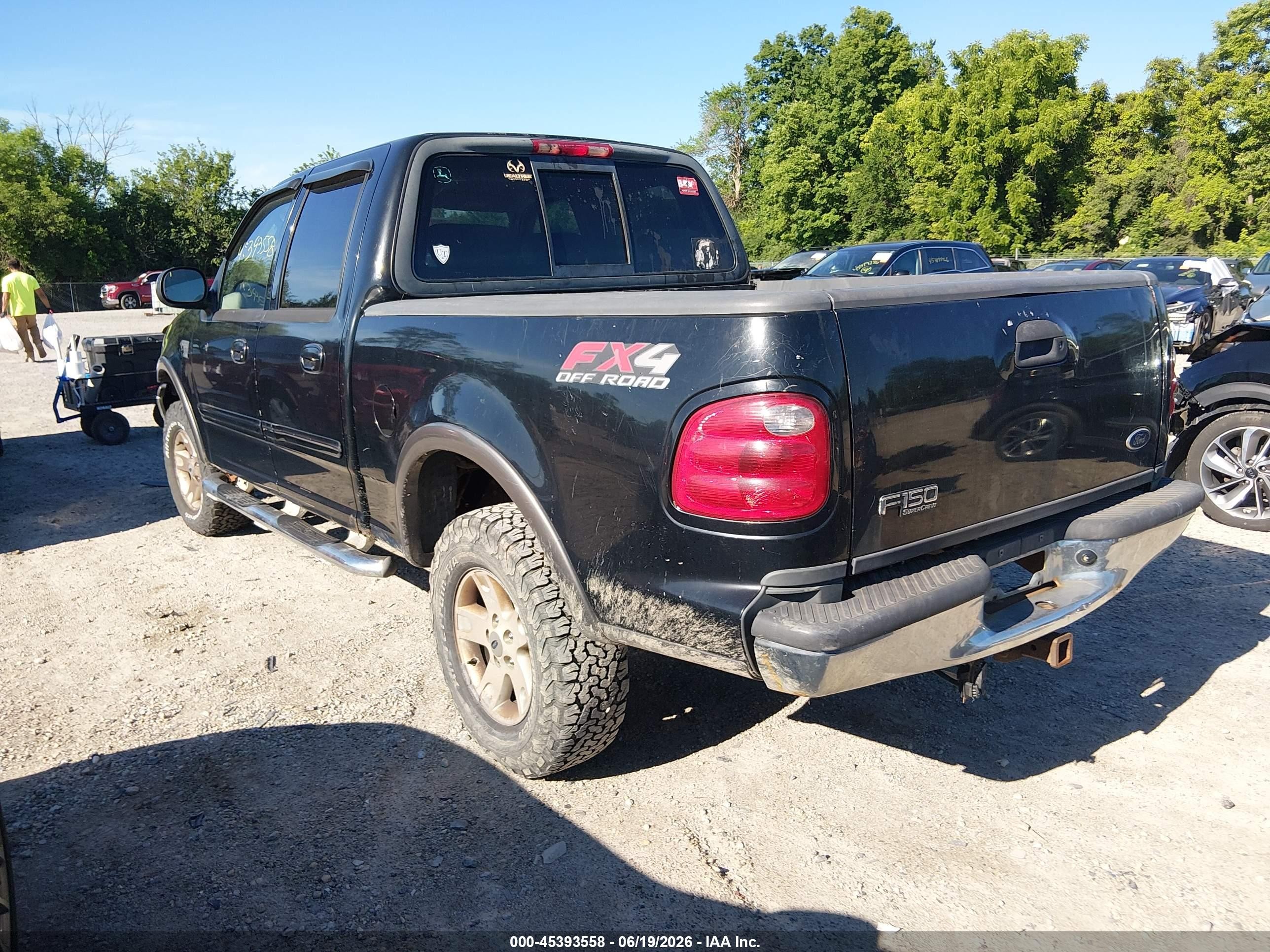 2003 Ford F-150 Lariat/xlt Black vin: 1FTRW08L63KA86282