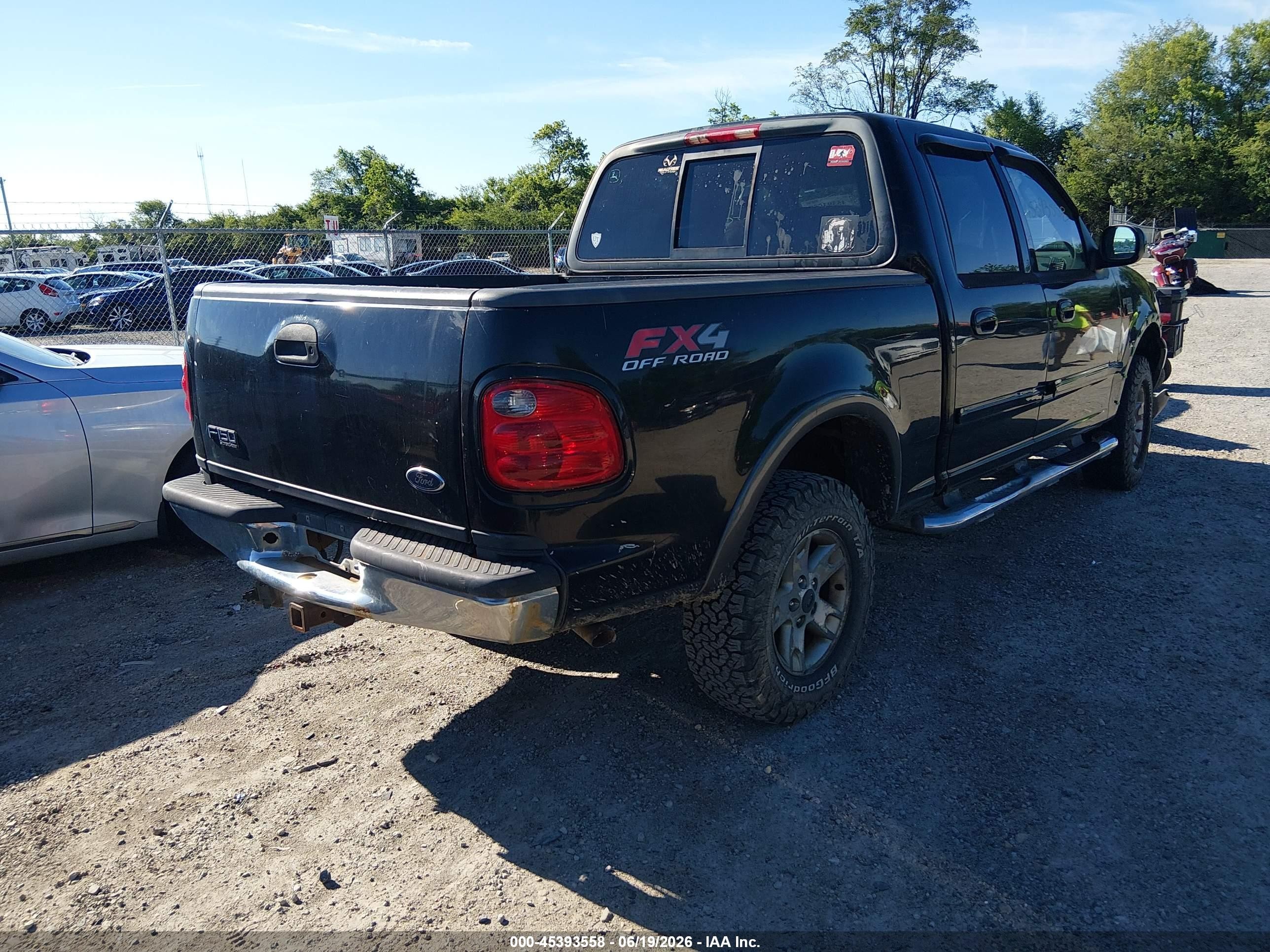 2003 Ford F-150 Lariat/xlt Black vin: 1FTRW08L63KA86282