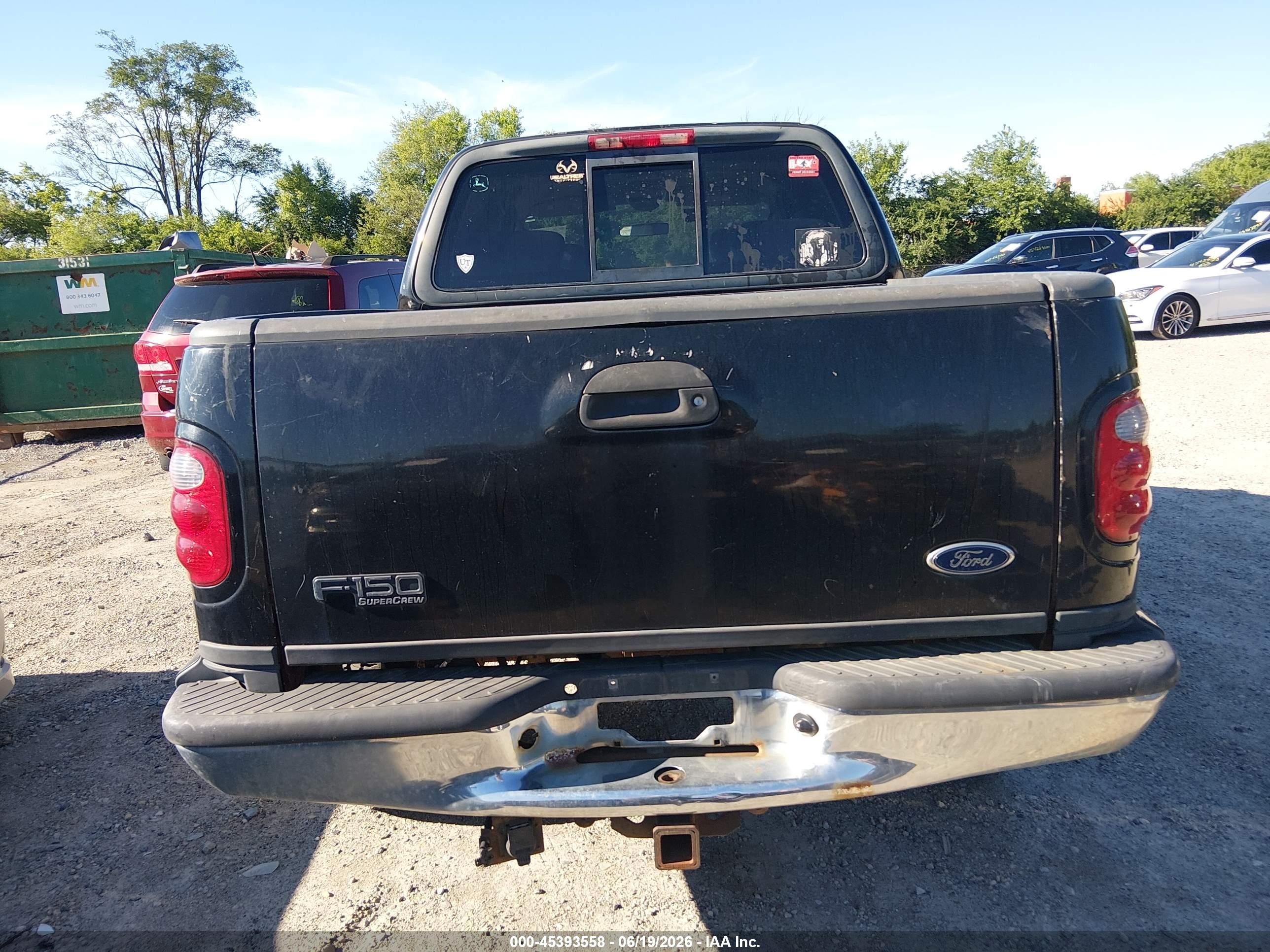 2003 Ford F-150 Lariat/xlt Black vin: 1FTRW08L63KA86282