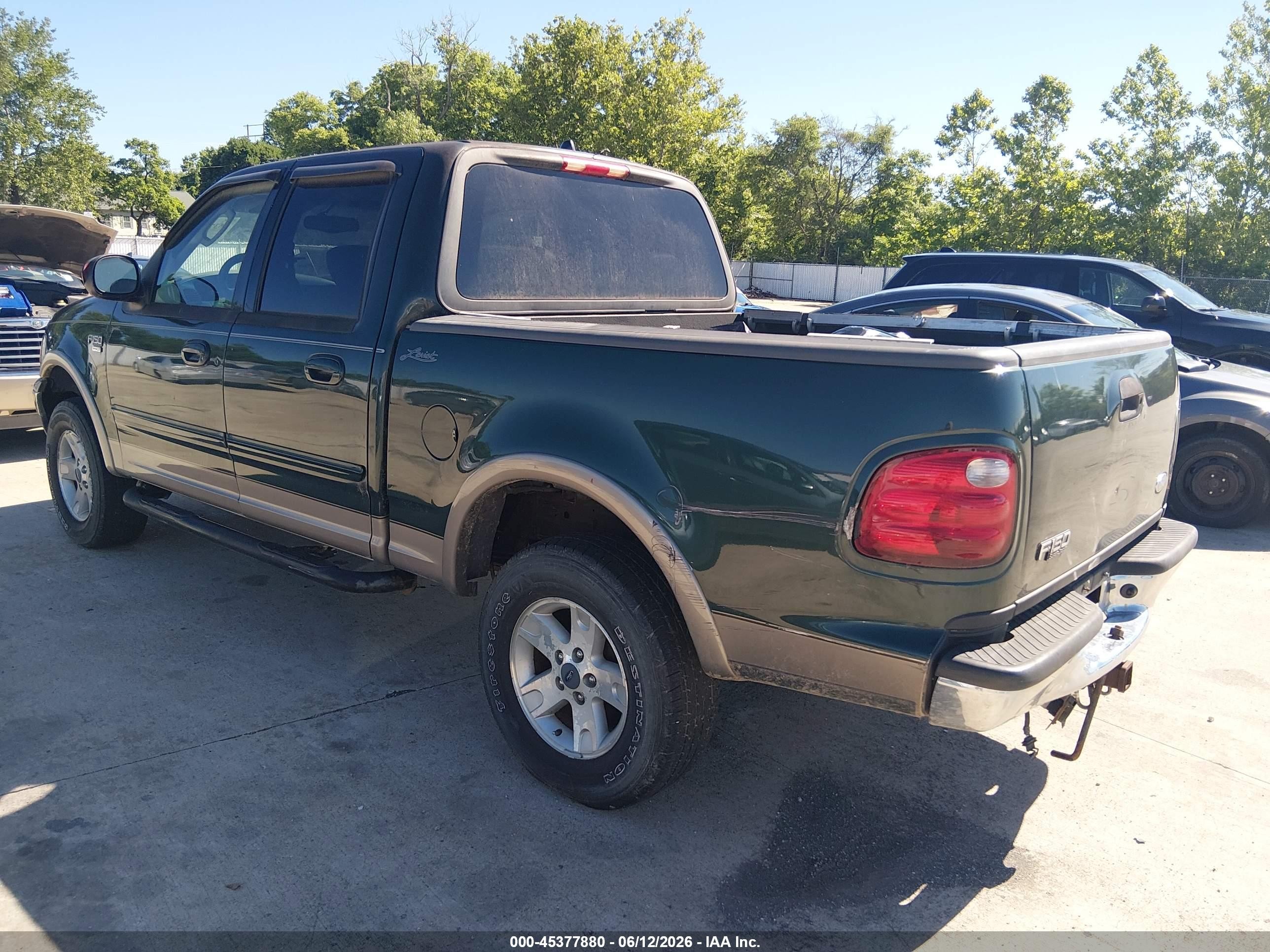 2003 Ford F-150 Lariat/xlt Green vin: 1FTRW08L63KB63488