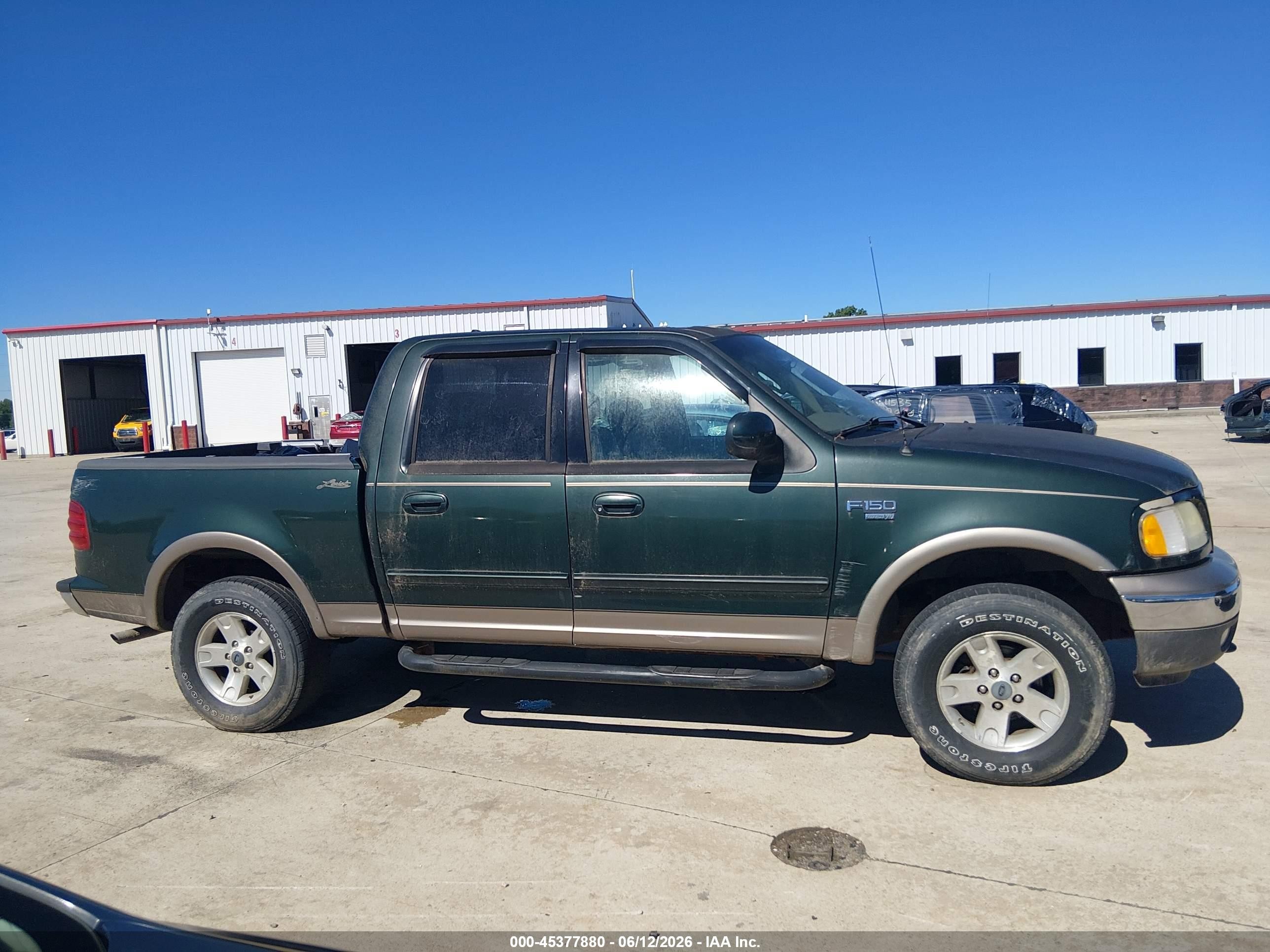 2003 Ford F-150 Lariat/xlt Green vin: 1FTRW08L63KB63488
