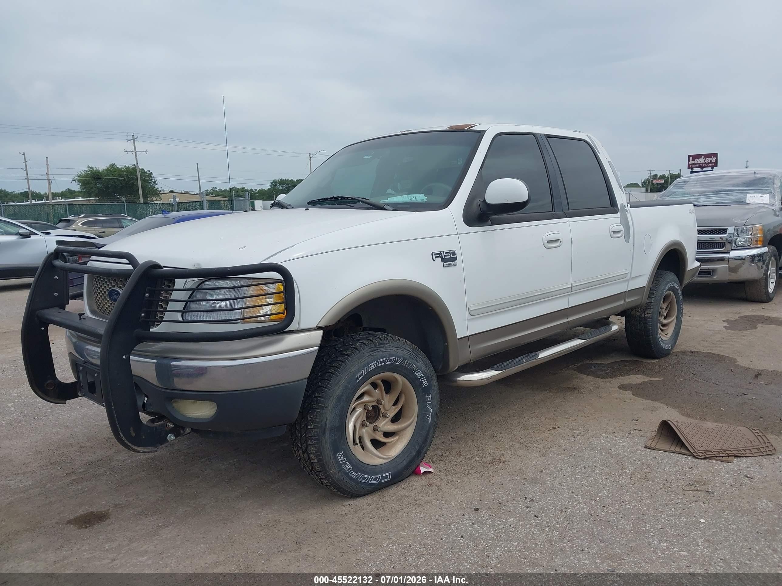 2001 Ford F-150 King Ranch Edition/lariat/xlt White vin: 1FTRW08L71KB65778