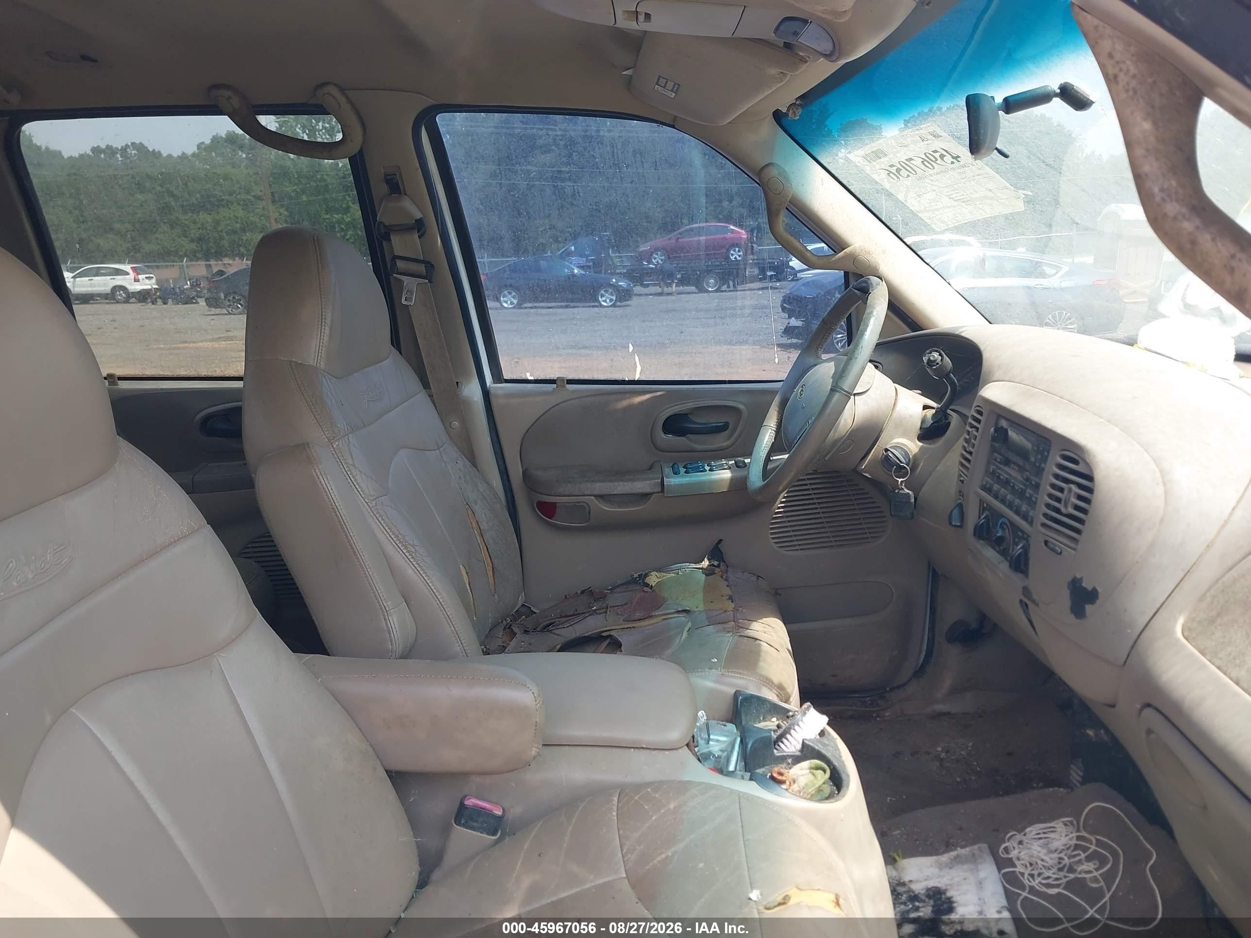 2001 Ford F-150 King Ranch Edition/lariat/xlt White vin: 1FTRW08L71KD60974