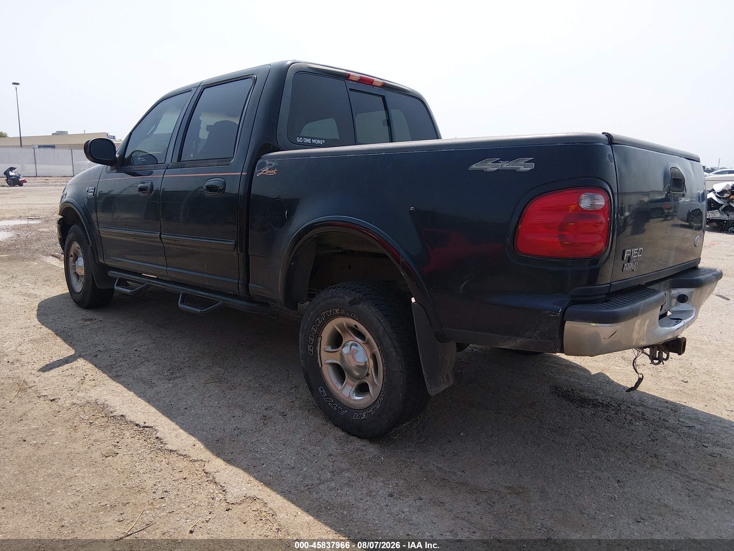 2001 Ford F-150 King Ranch Edition/lariat/xlt Black vin: 1FTRW08L71KE34359
