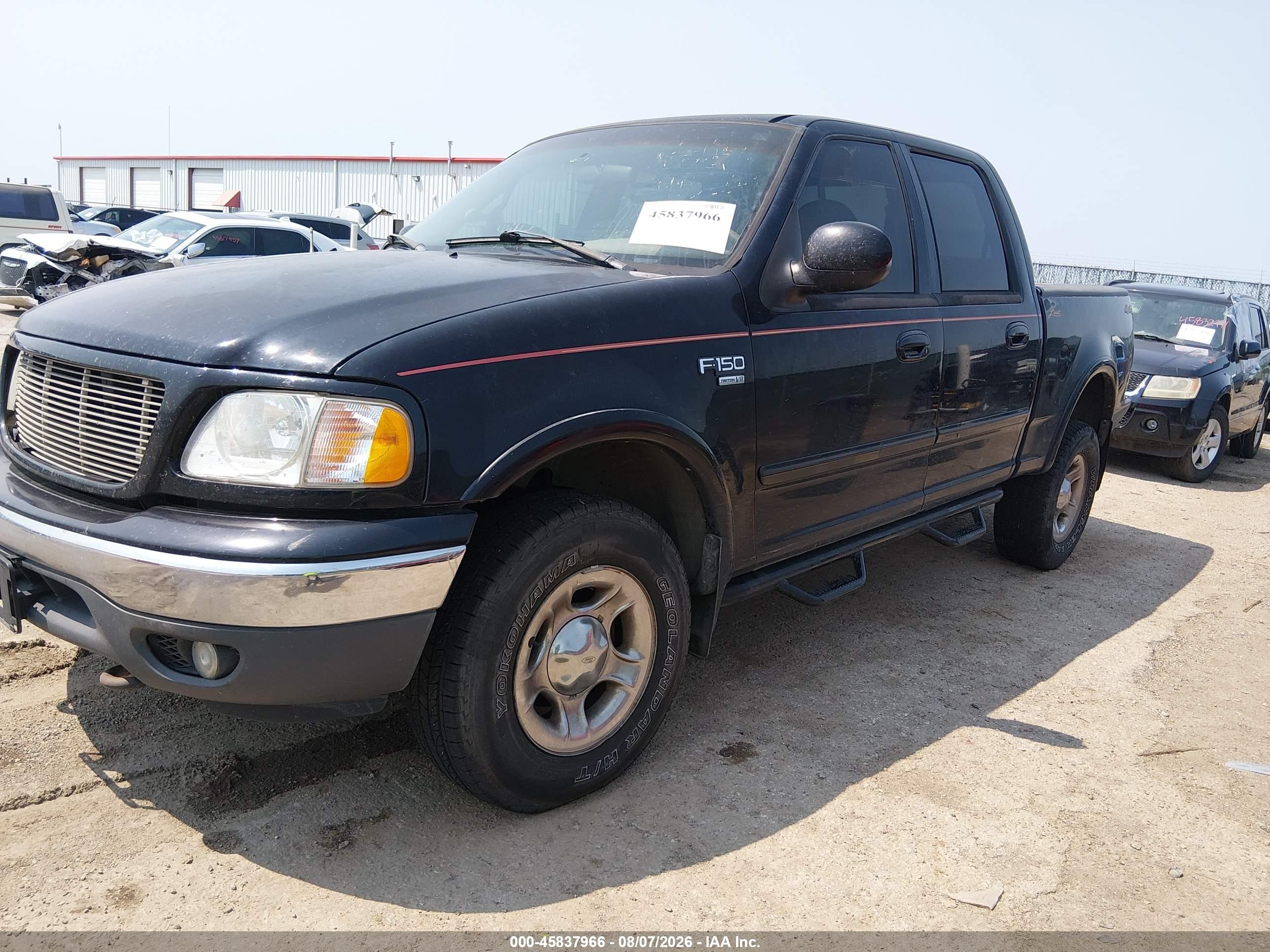 2001 Ford F-150 King Ranch Edition/lariat/xlt Black vin: 1FTRW08L71KE34359