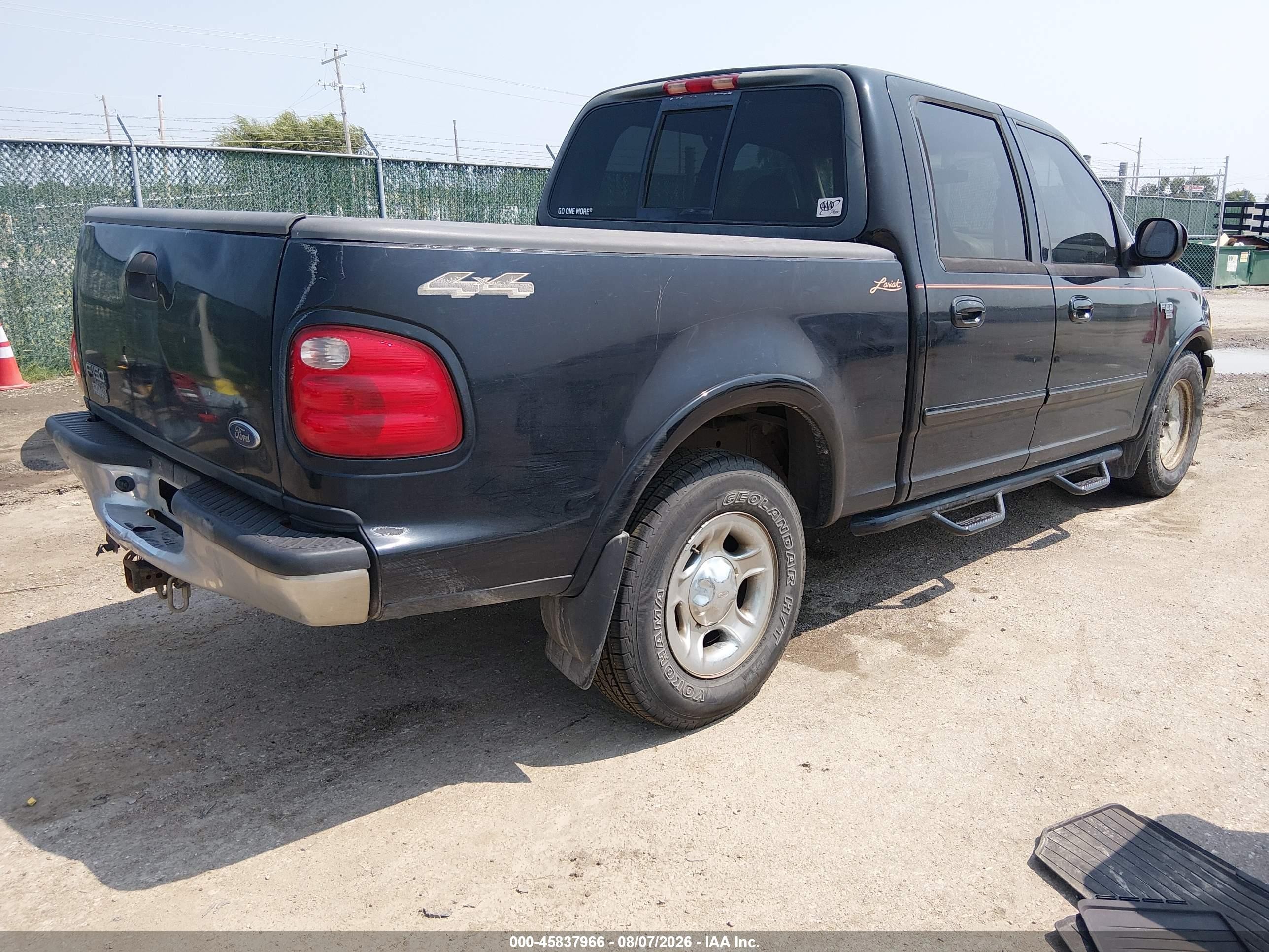 2001 Ford F-150 King Ranch Edition/lariat/xlt Black vin: 1FTRW08L71KE34359