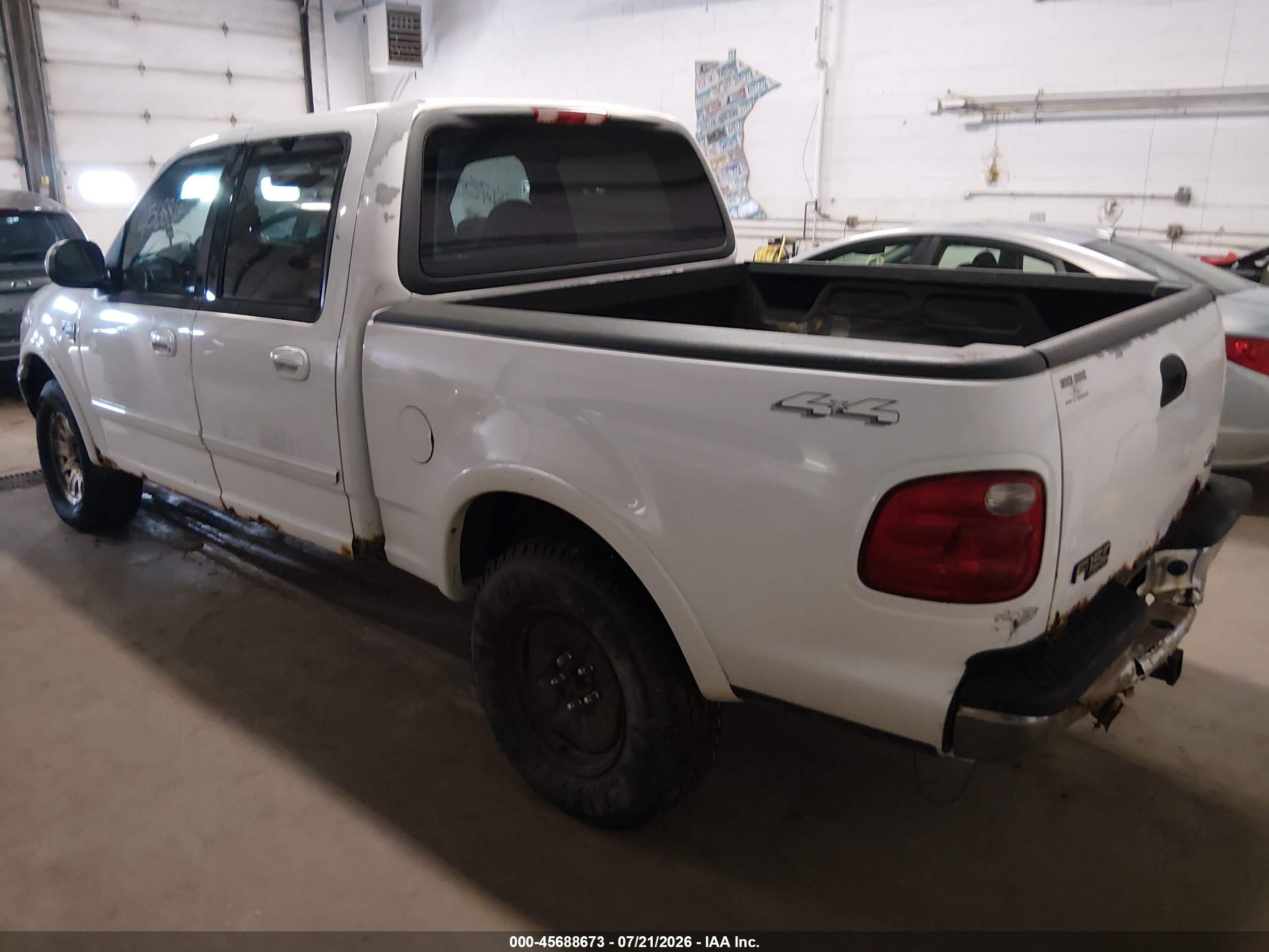 2001 Ford F-150 King Ranch Edition/lariat/xlt White vin: 1FTRW08L71KE65868