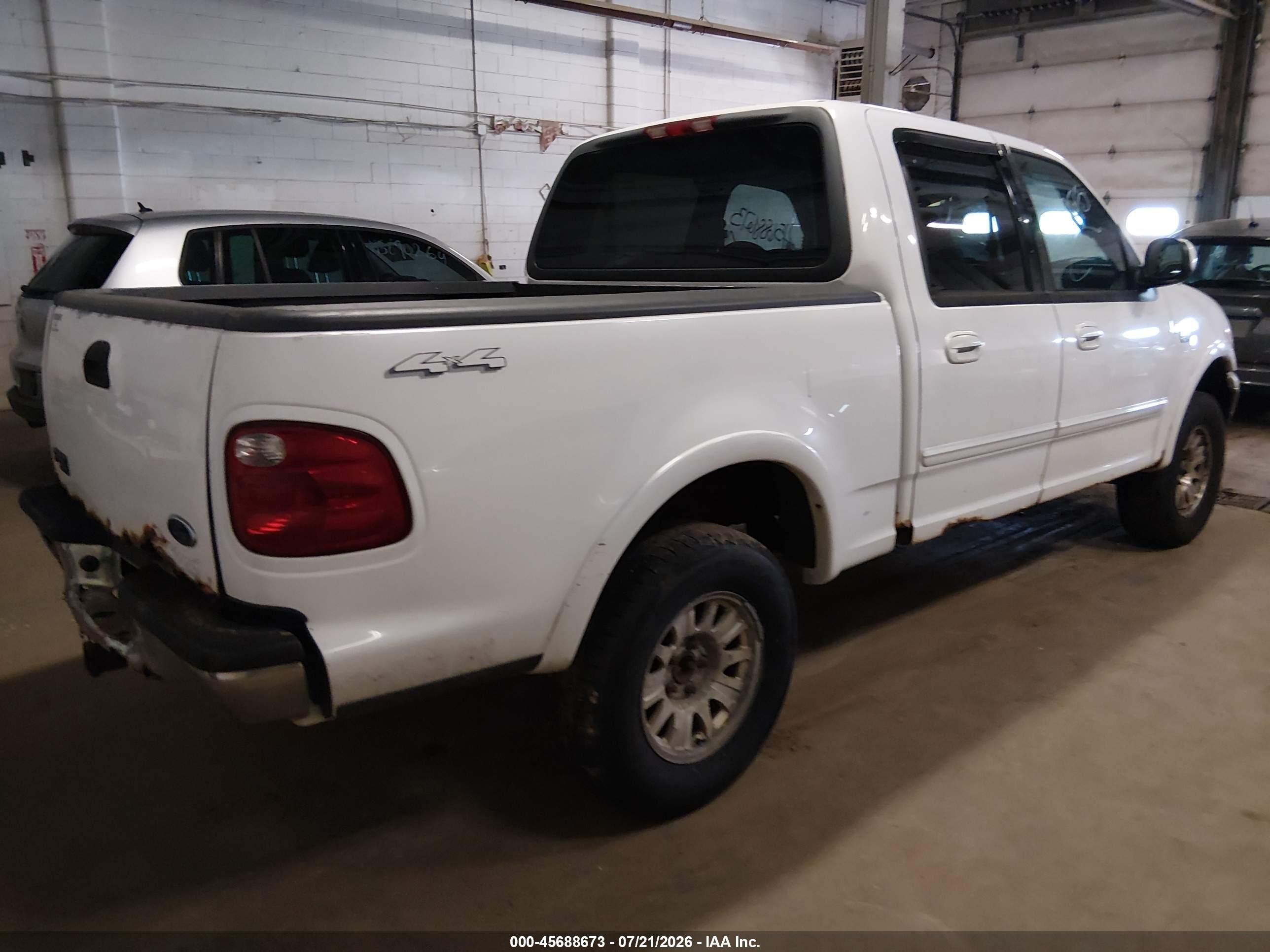 2001 Ford F-150 King Ranch Edition/lariat/xlt White vin: 1FTRW08L71KE65868