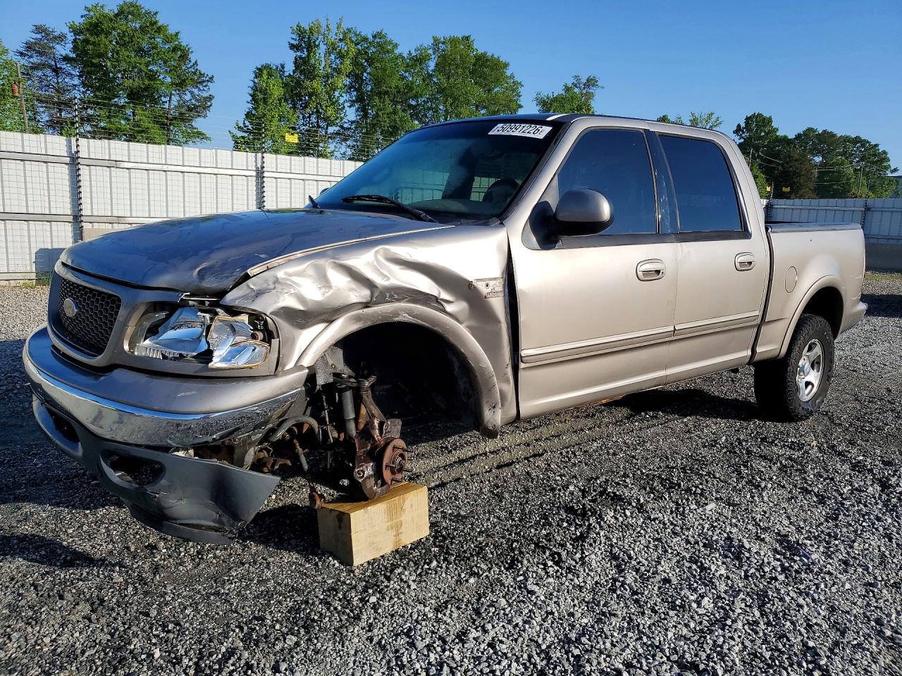 2001 Ford F150 Supercrew Tan vin: 1FTRW08L71KF36664