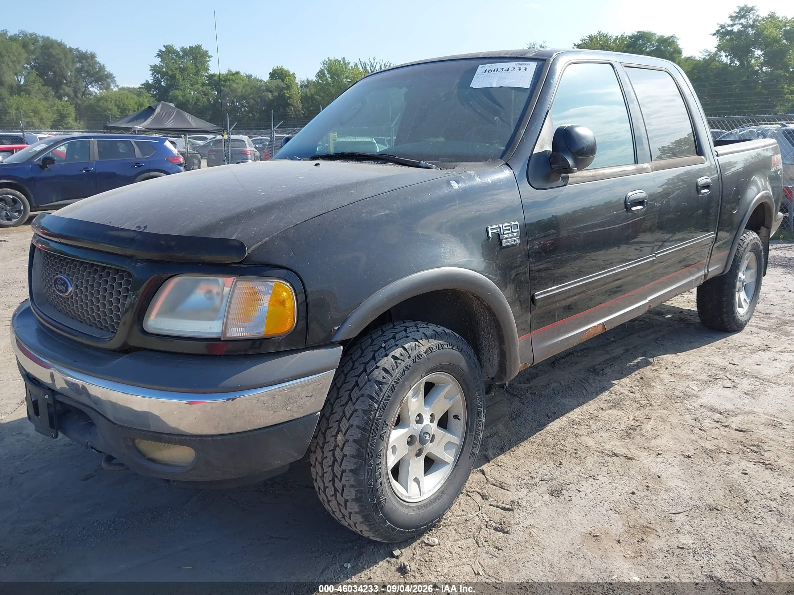 2002 Ford F-150 Lariat/xlt Черный vin: 1FTRW08L72KC89003