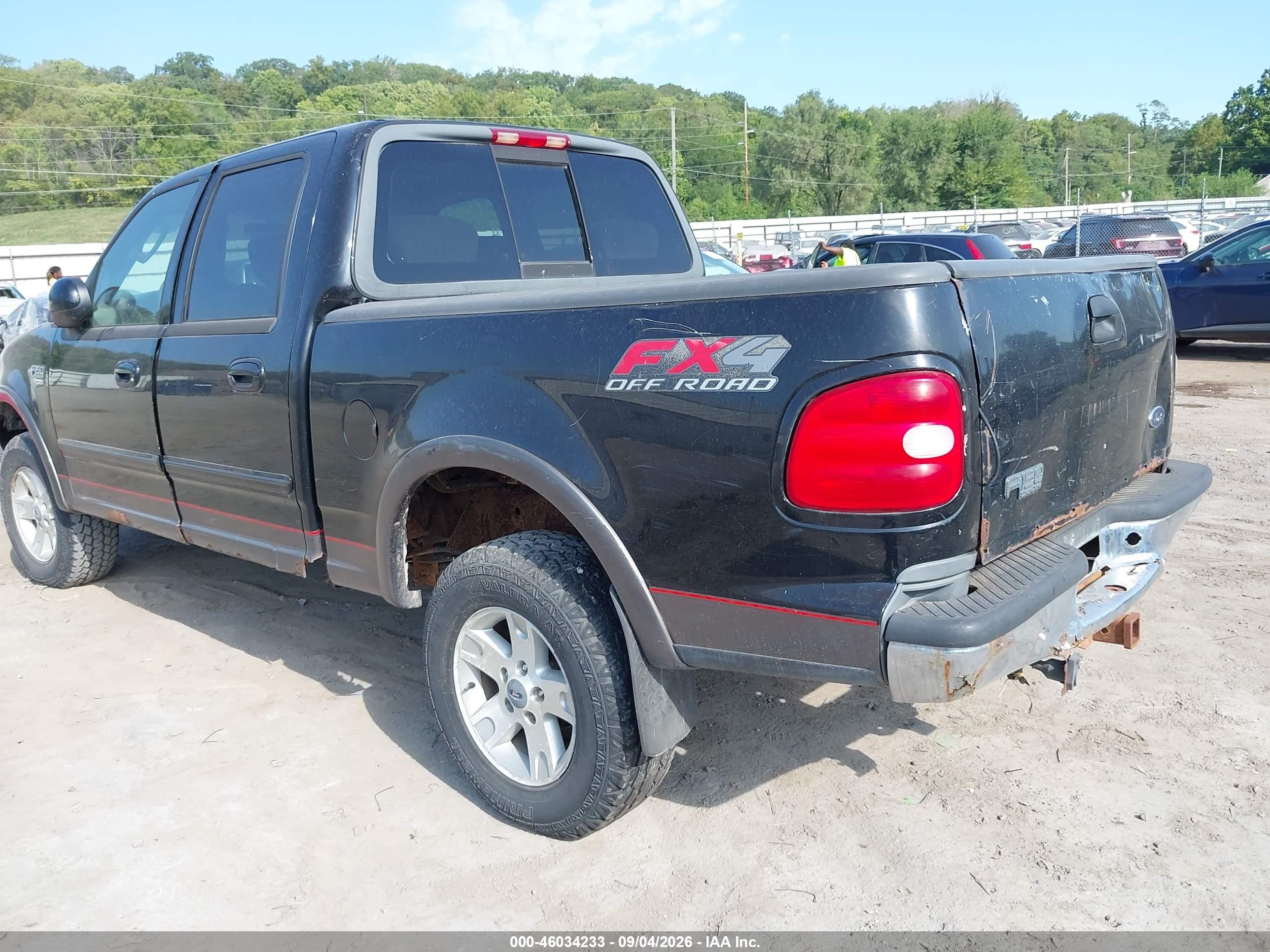 2002 Ford F-150 Lariat/xlt Черный vin: 1FTRW08L72KC89003