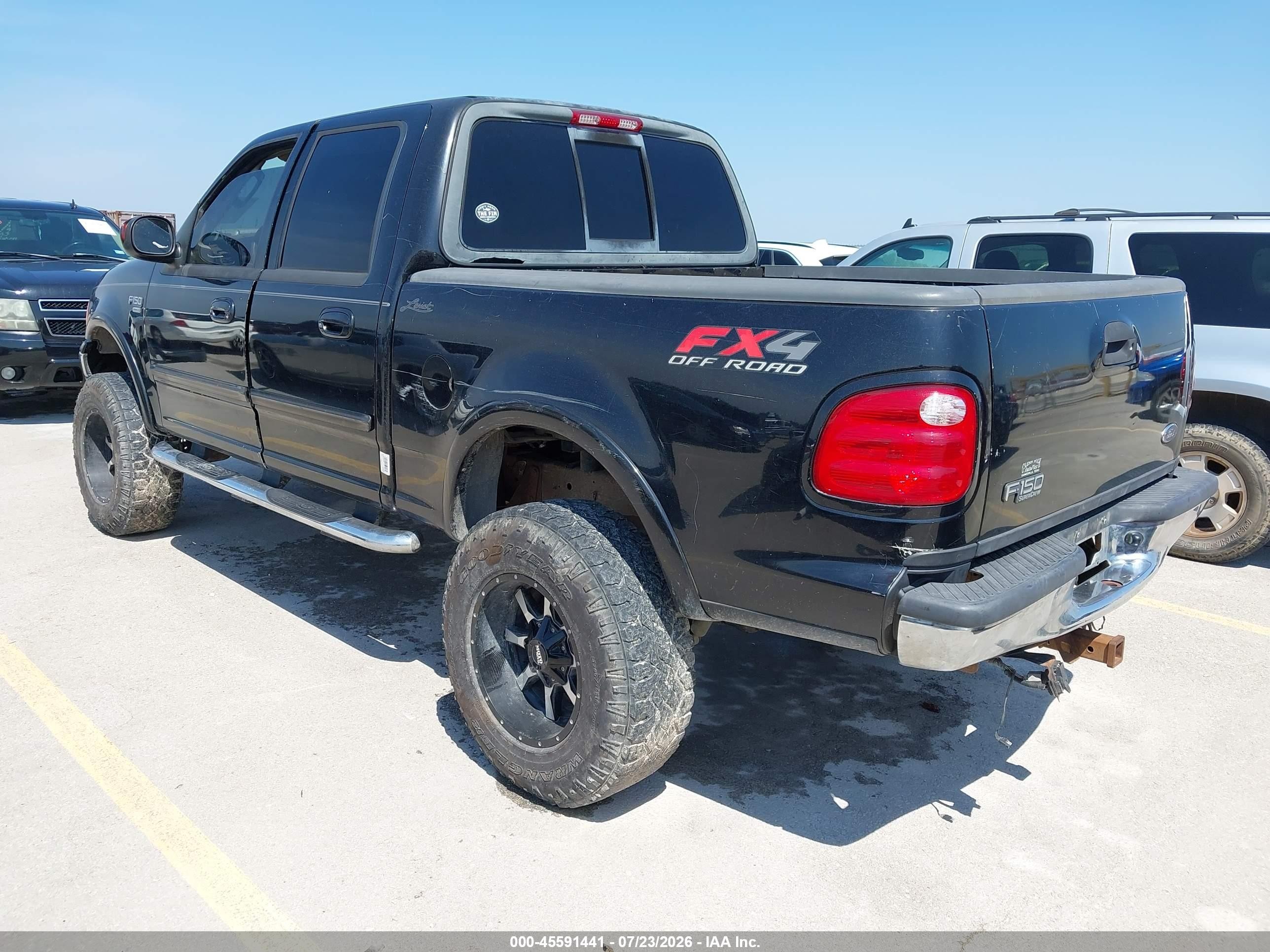 2003 Ford F-150 Lariat/xlt Black vin: 1FTRW08L73KC91058