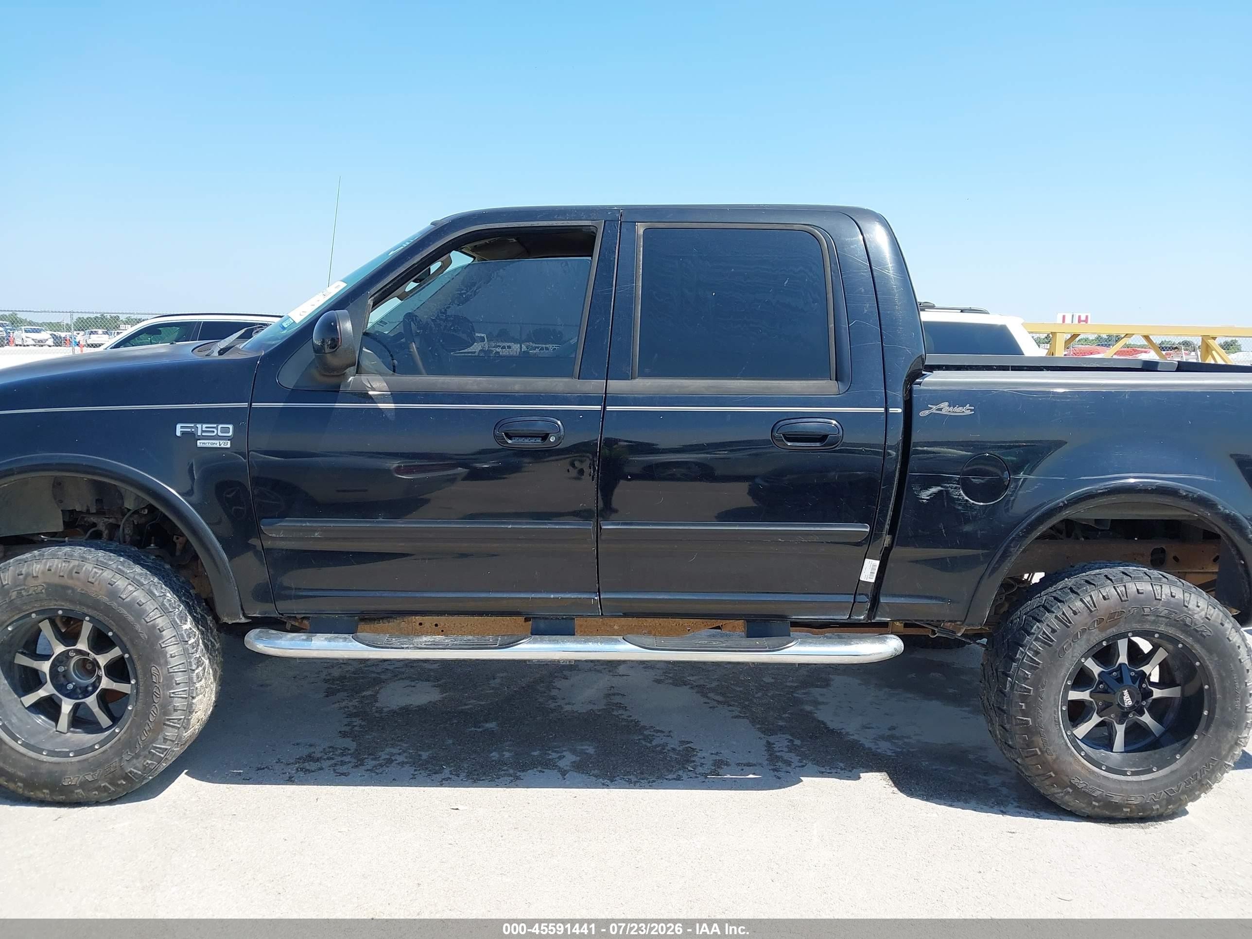 2003 Ford F-150 Lariat/xlt Black vin: 1FTRW08L73KC91058