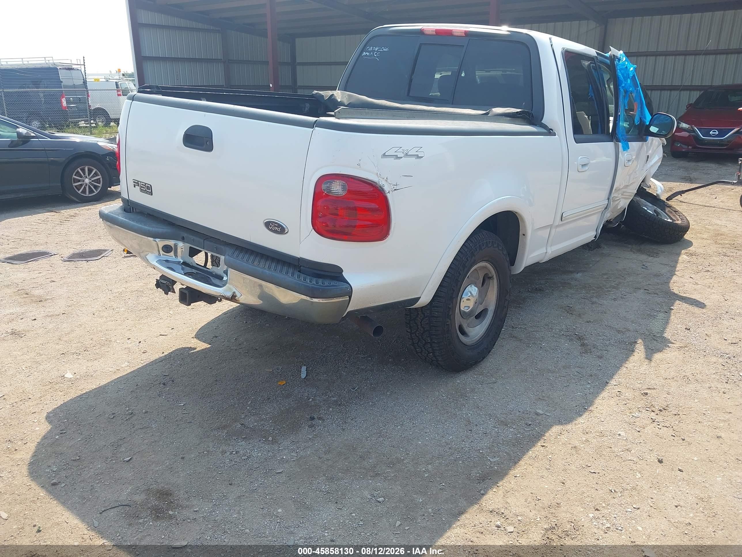 2003 Ford F-150 Lariat/xlt White vin: 1FTRW08L73KD82511