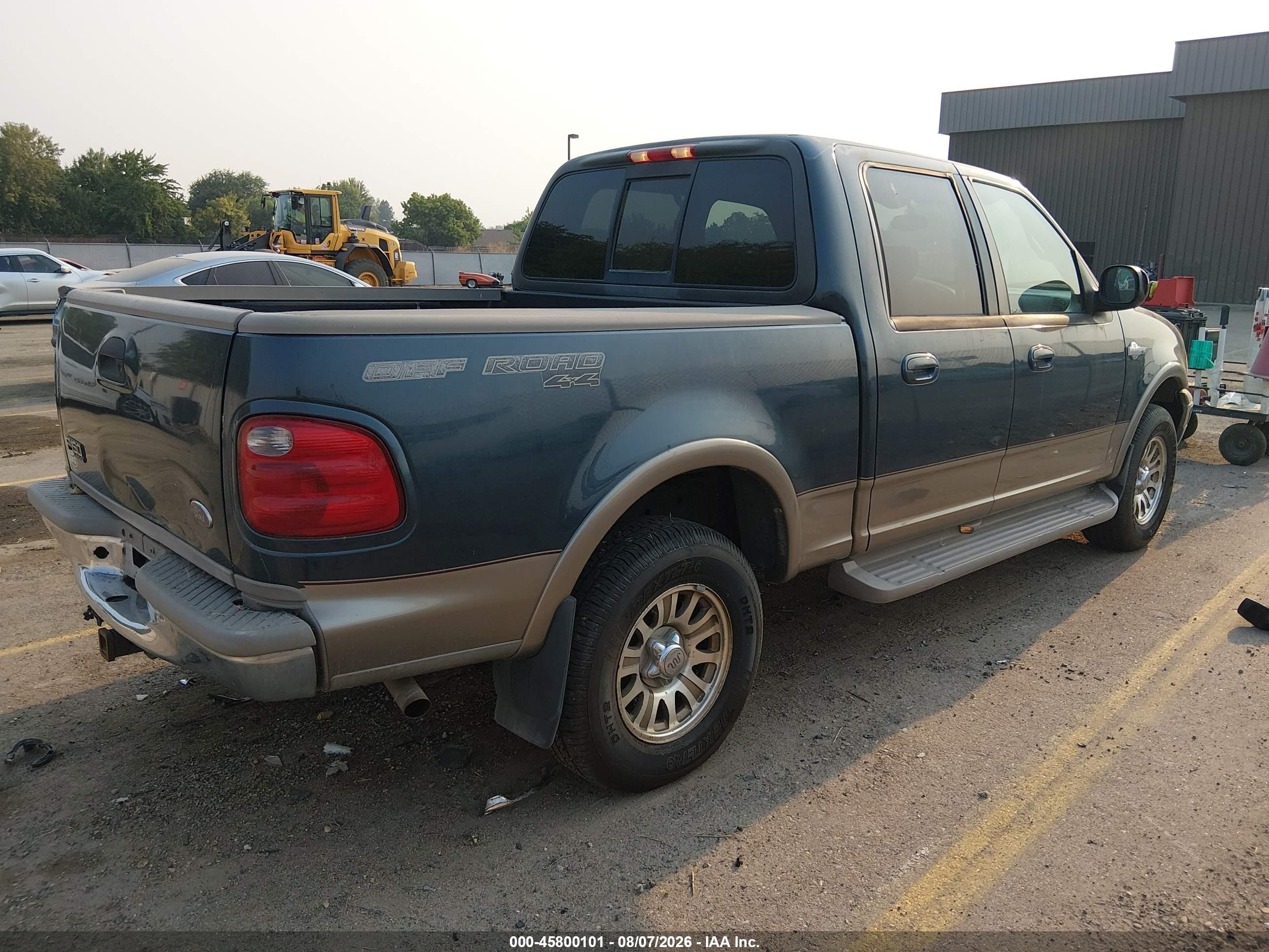 2001 Ford F-150 King Ranch Edition/lariat/xlt Blue vin: 1FTRW08L81KA05652