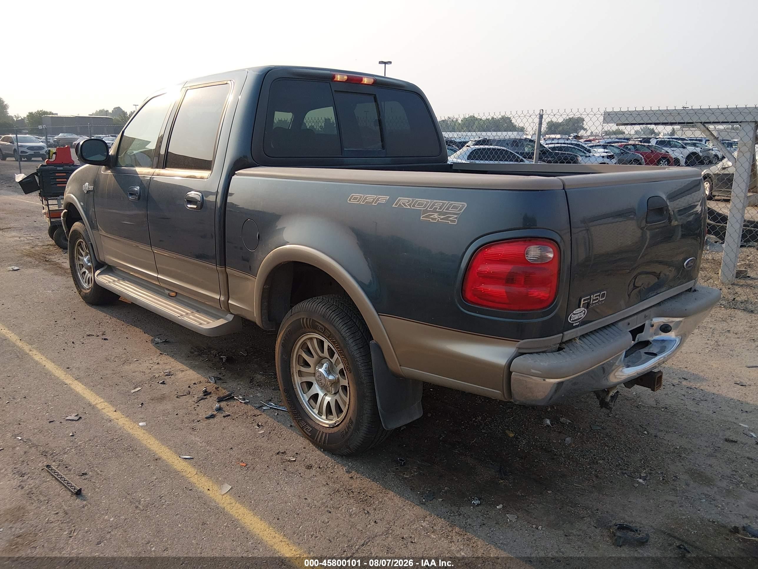 2001 Ford F-150 King Ranch Edition/lariat/xlt Blue vin: 1FTRW08L81KA05652
