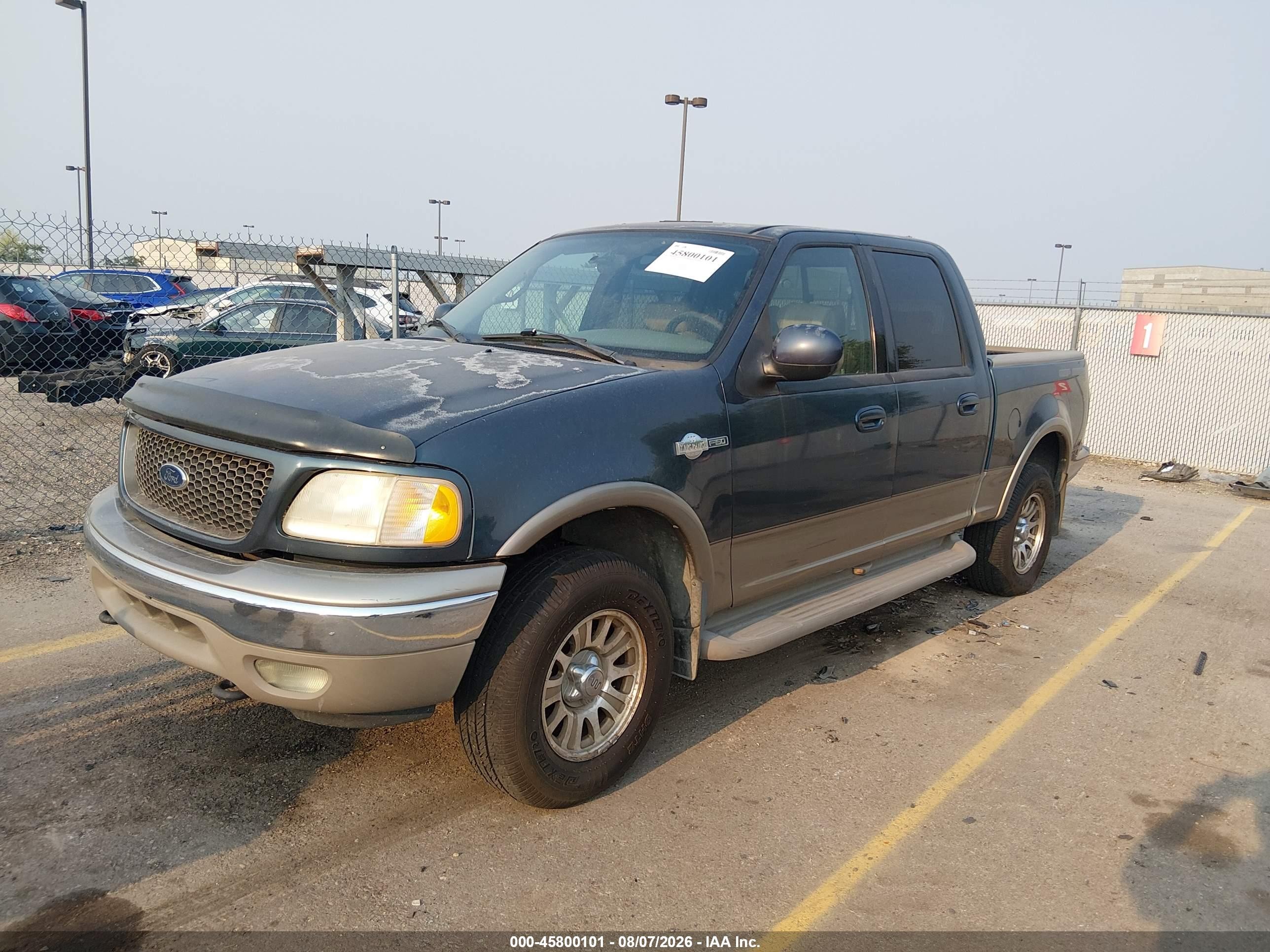 2001 Ford F-150 King Ranch Edition/lariat/xlt Blue vin: 1FTRW08L81KA05652