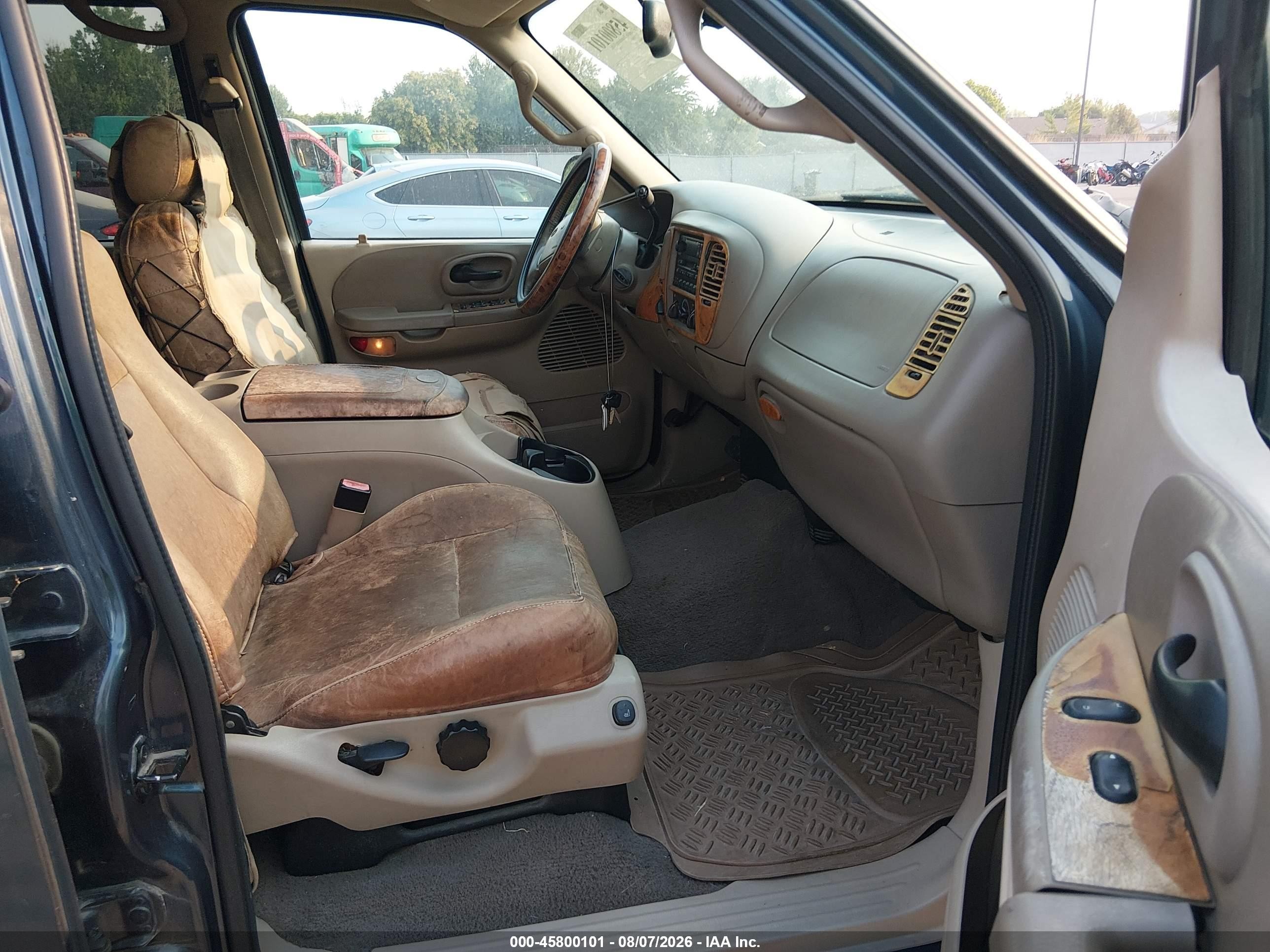 2001 Ford F-150 King Ranch Edition/lariat/xlt Blue vin: 1FTRW08L81KA05652