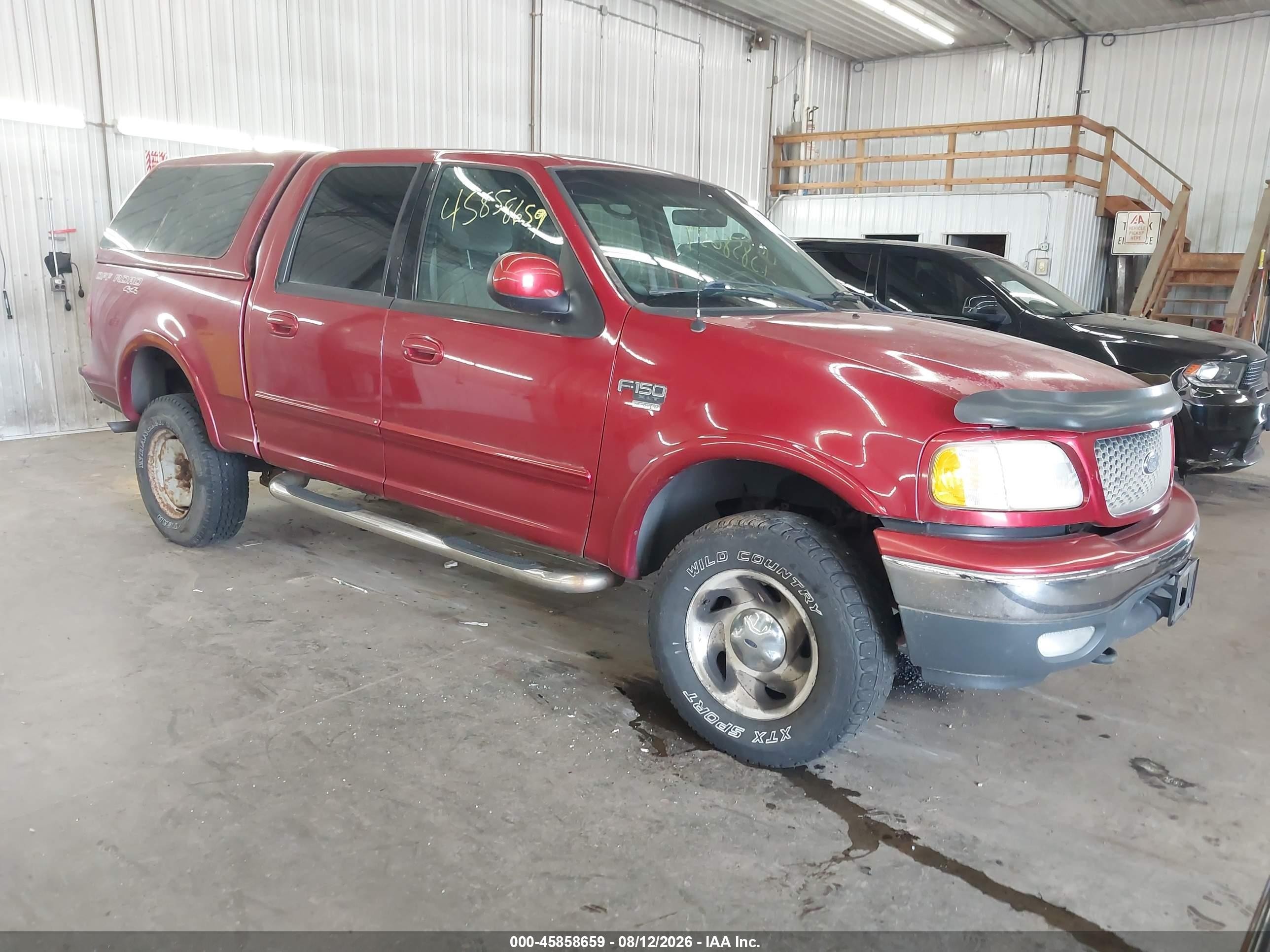 2001 Ford F-150 King Ranch Edition/lariat/xlt Red vin: 1FTRW08L81KA86331