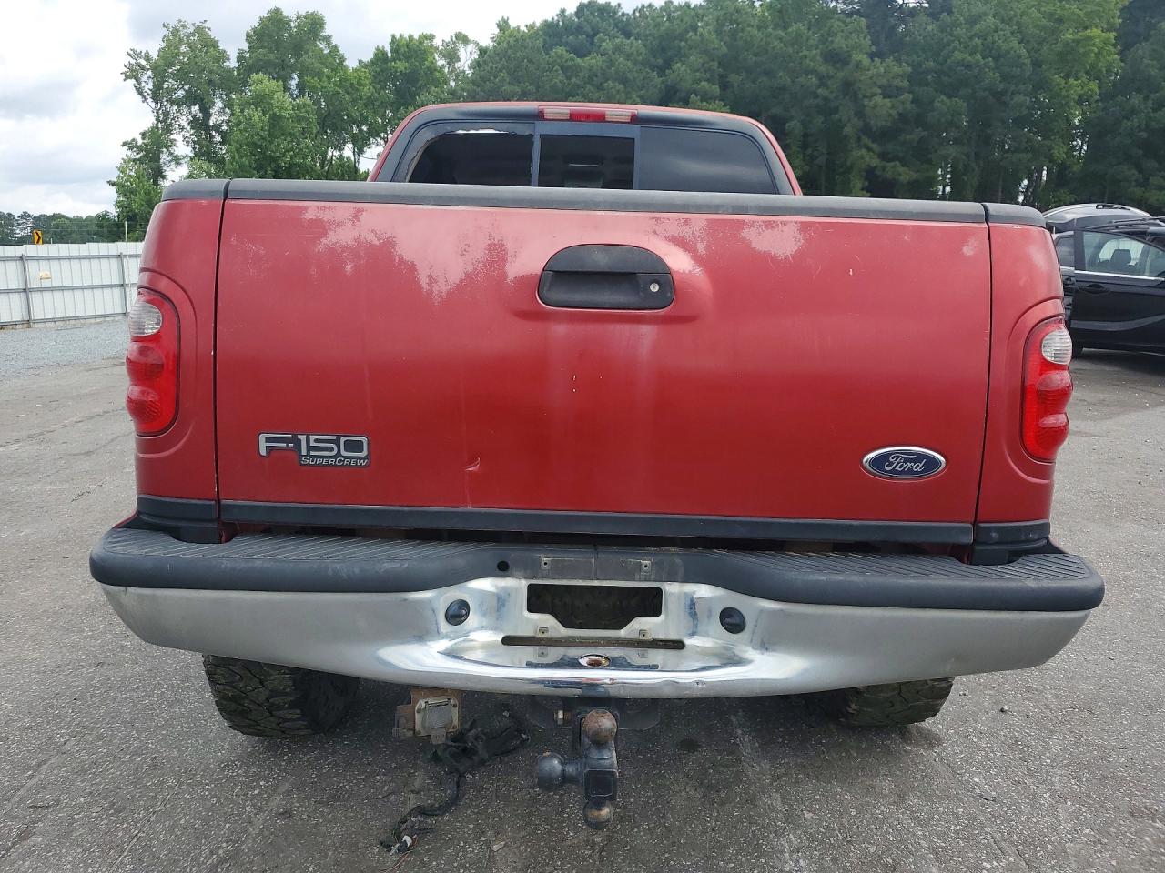 2001 Ford F150 Supercrew Red vin: 1FTRW08L81KB57348